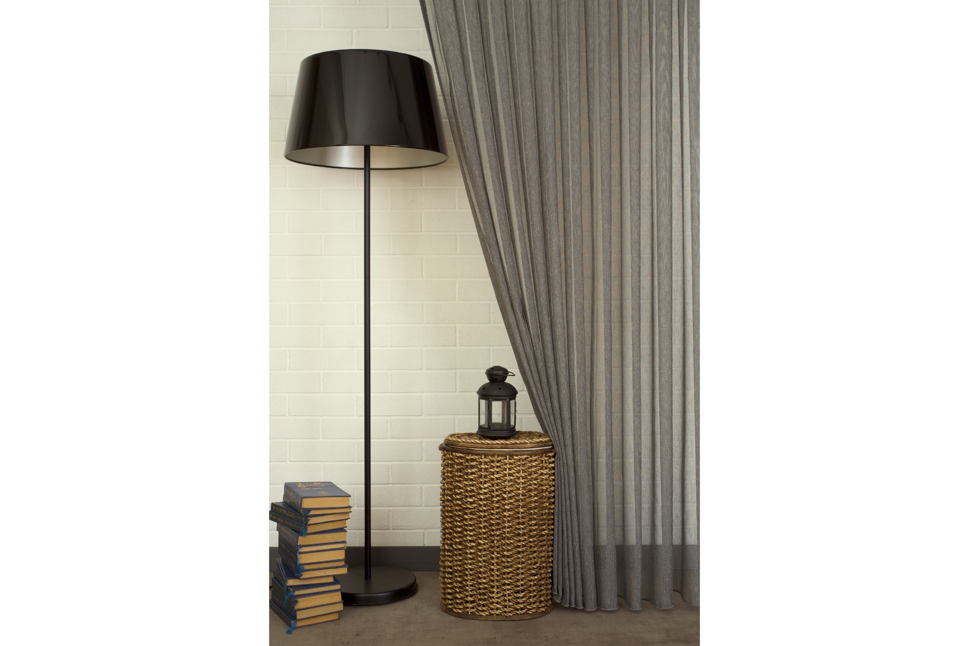 Massarelli Kırçıllı Keten Seyrek Pile Tül Perde- Antrasit- 350X260 -1