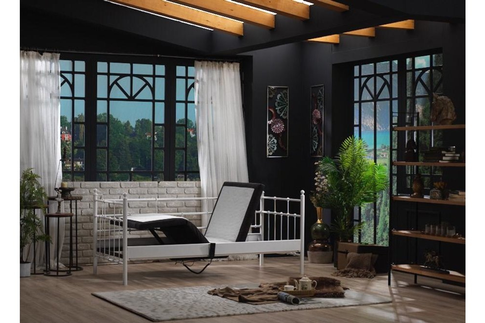 UNİMET LALAS DAYBED TEK KİŞİLİK METAL KARYOLABEYAZ 90X200 FİYATI Vivense