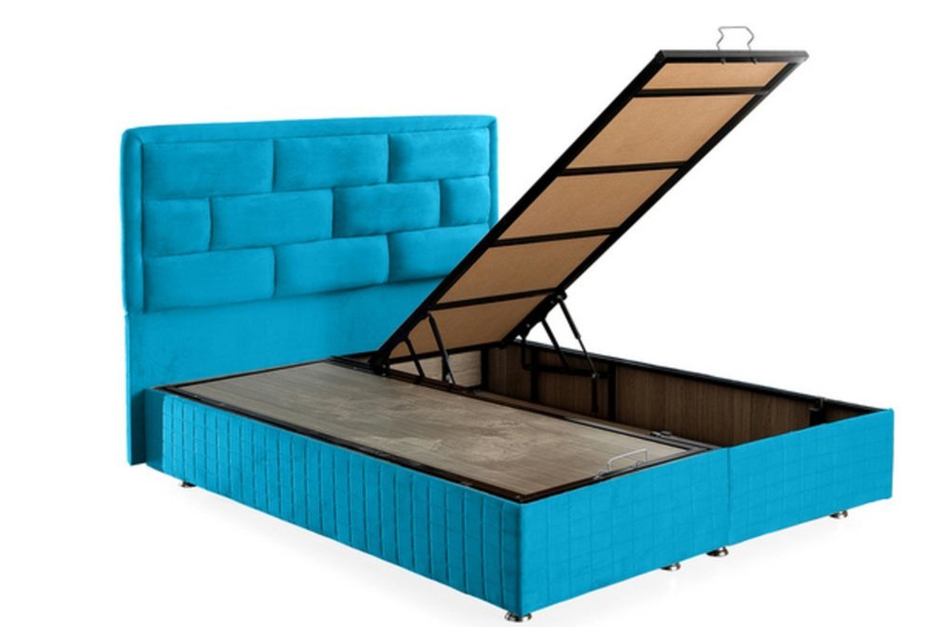 DİEGO BAZA BAŞLIK YATAK SETİ TURKUAZ 90X190 FİYATI Vivense