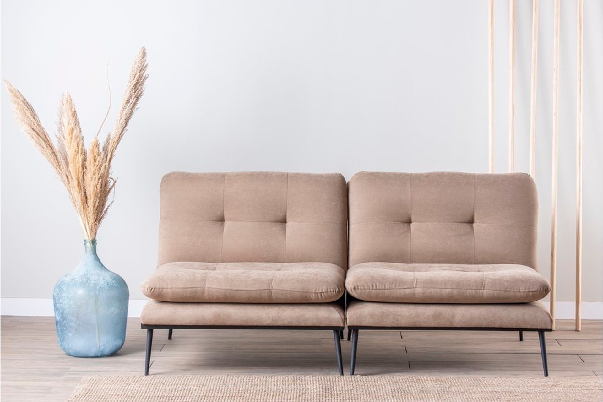 Futon Martin Üçlü Kanepe- Vizon -1