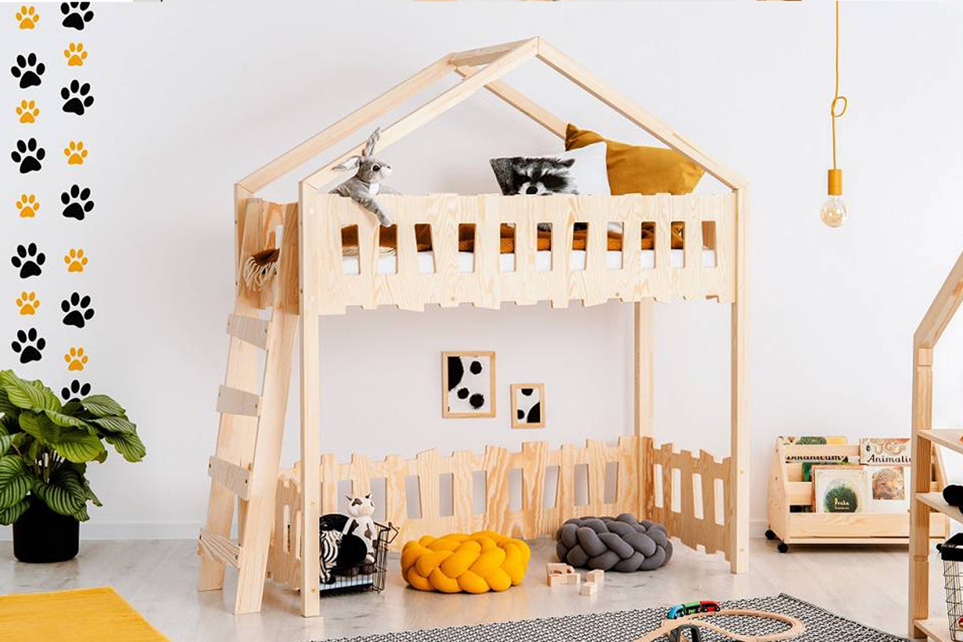 Montessori Ranza OYUN EVİ MONTESSORİ ÇOCUK ODASI RANZA, MEŞE, 90X190