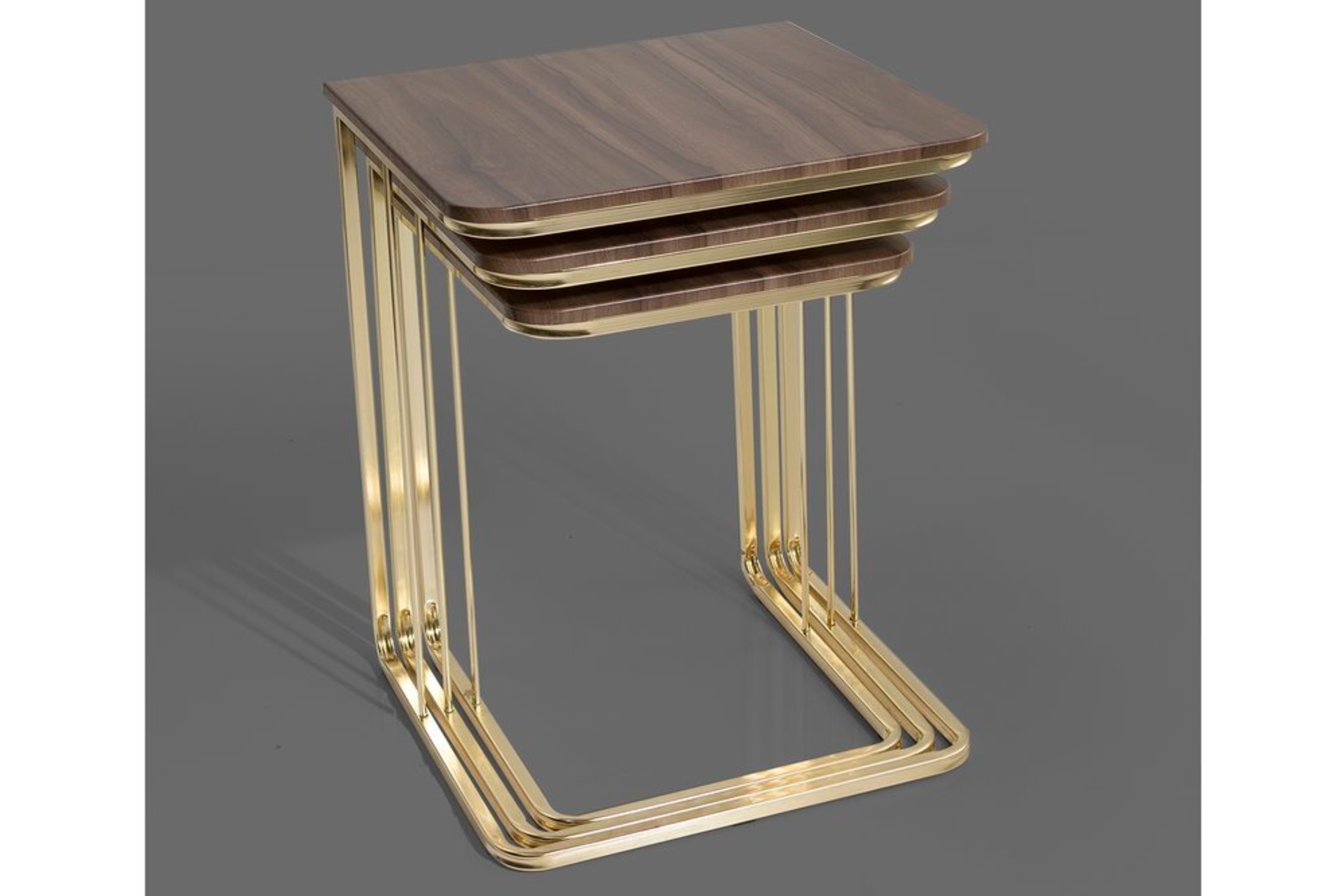 Veys Cora Zettafelset, 3-delig, Walnoot & Goud