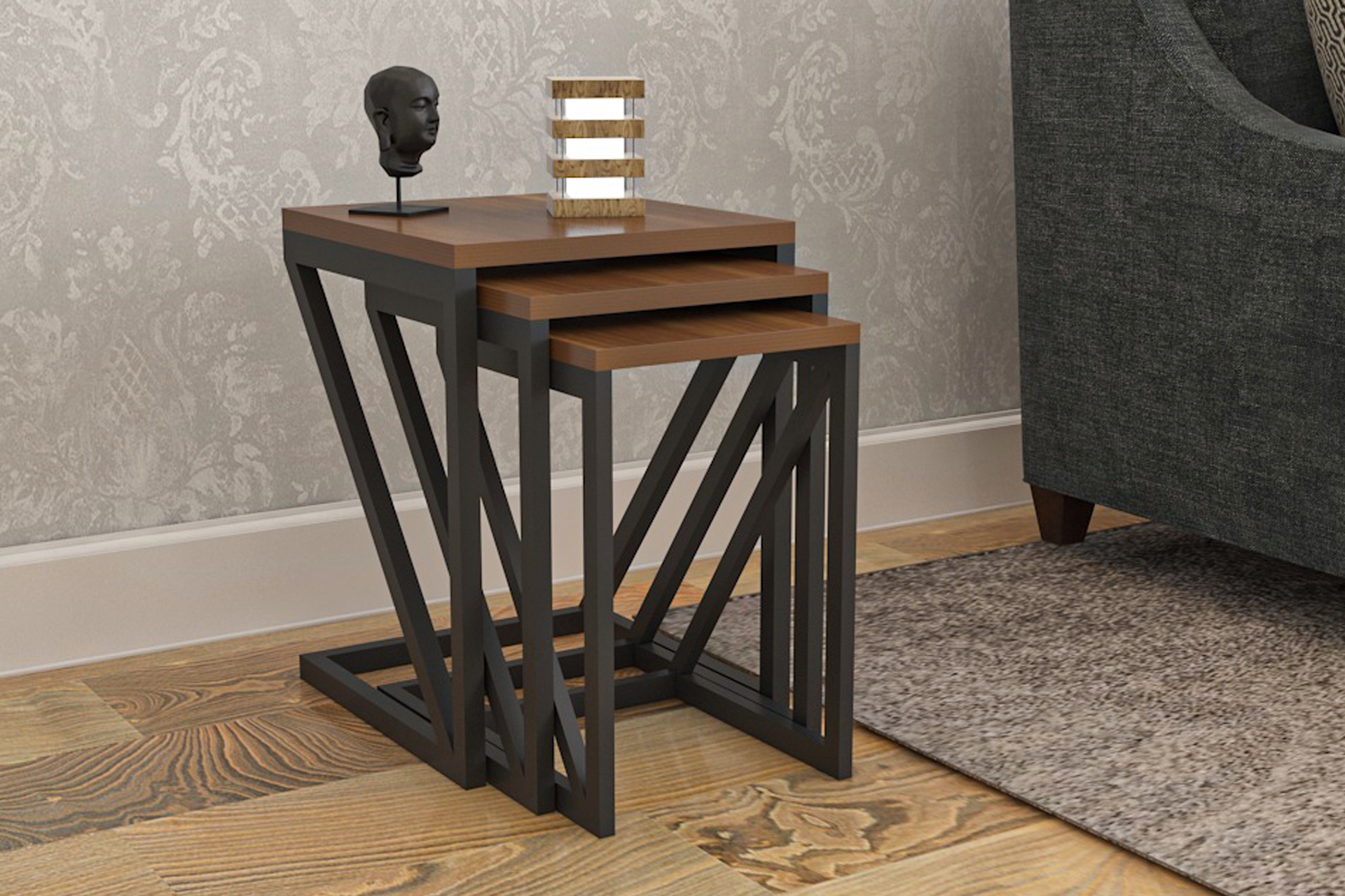 WOOD HOUSE NEVA ZİGON SEHPA, CEVİZ FİYATI Vivense