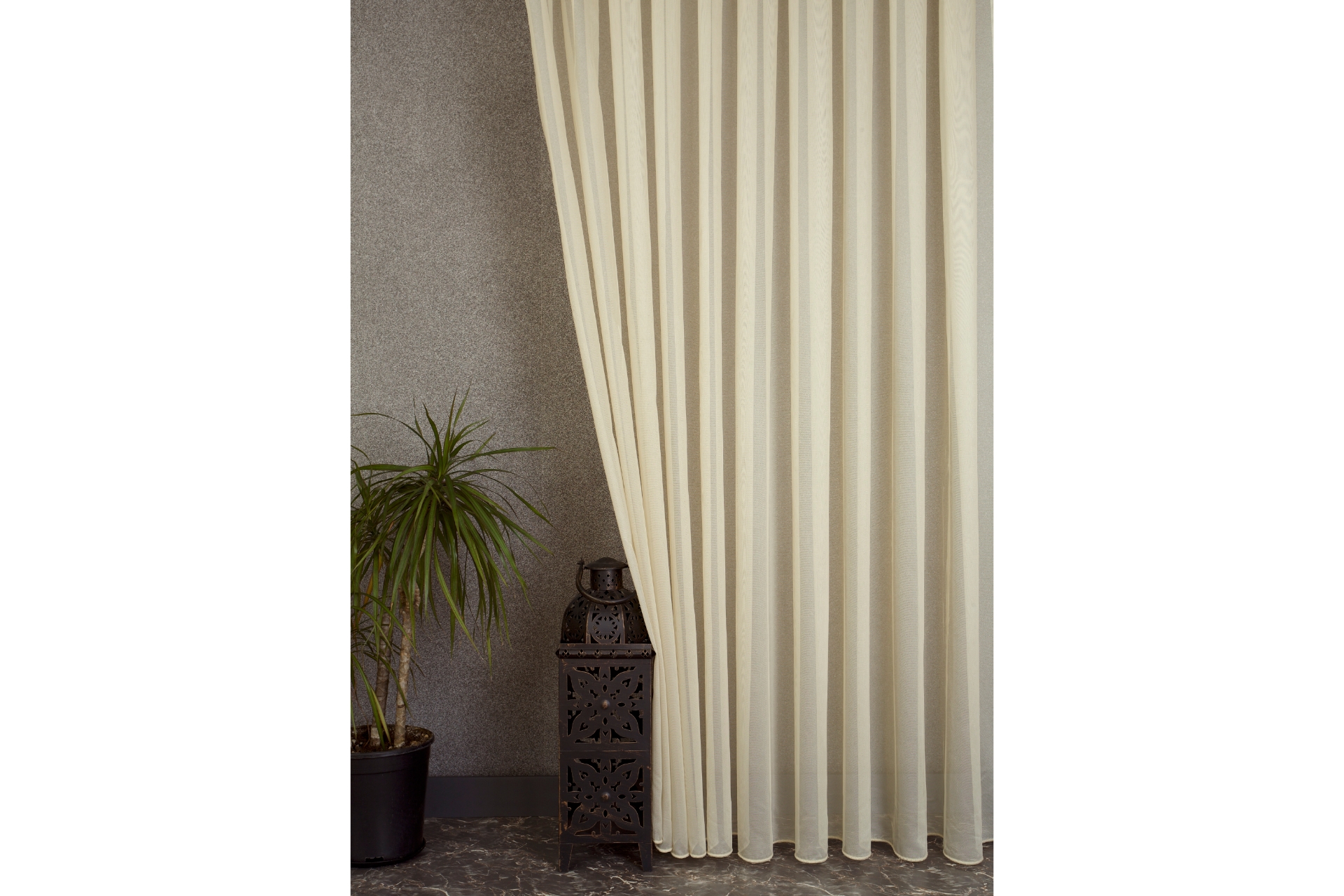 Massarelli Etamin Tül Şampanya Rengi  Pilesiz 300X260 -1