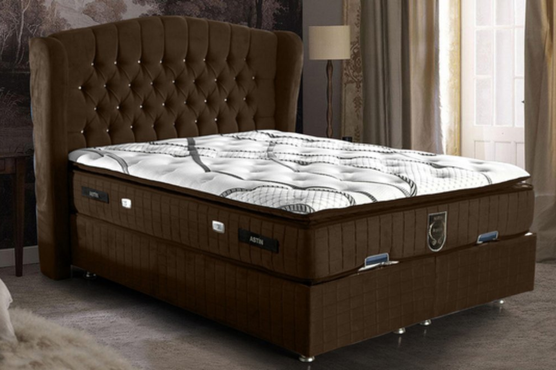 SULTAN KOYU KAHVE BAZA + BAŞLIK + YATAK SETİ 90X190 FİYATI