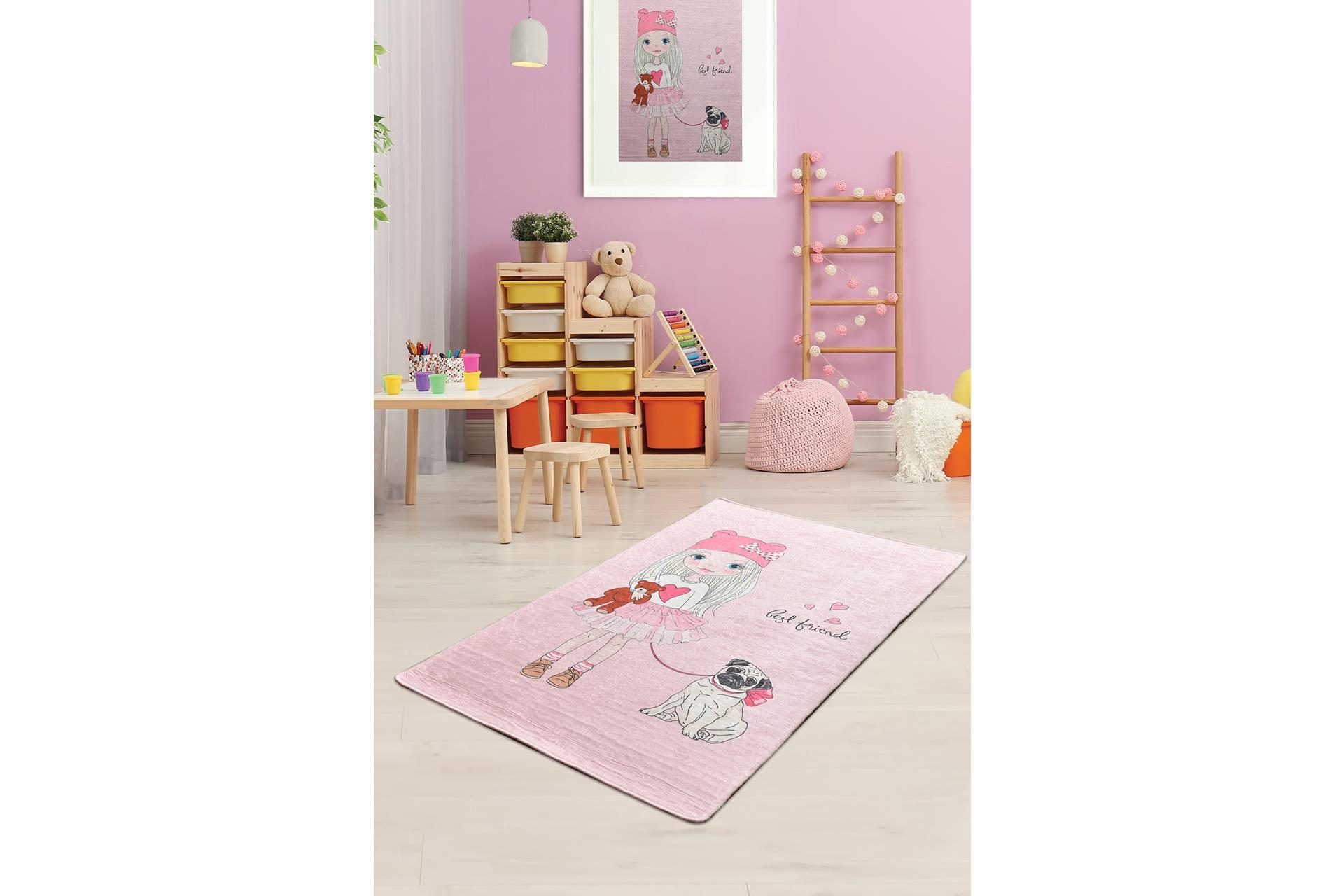 BEST FRİEND RENKLİ ÇOCUK VE BEBEK HALISI YIKANABİLİR DJT