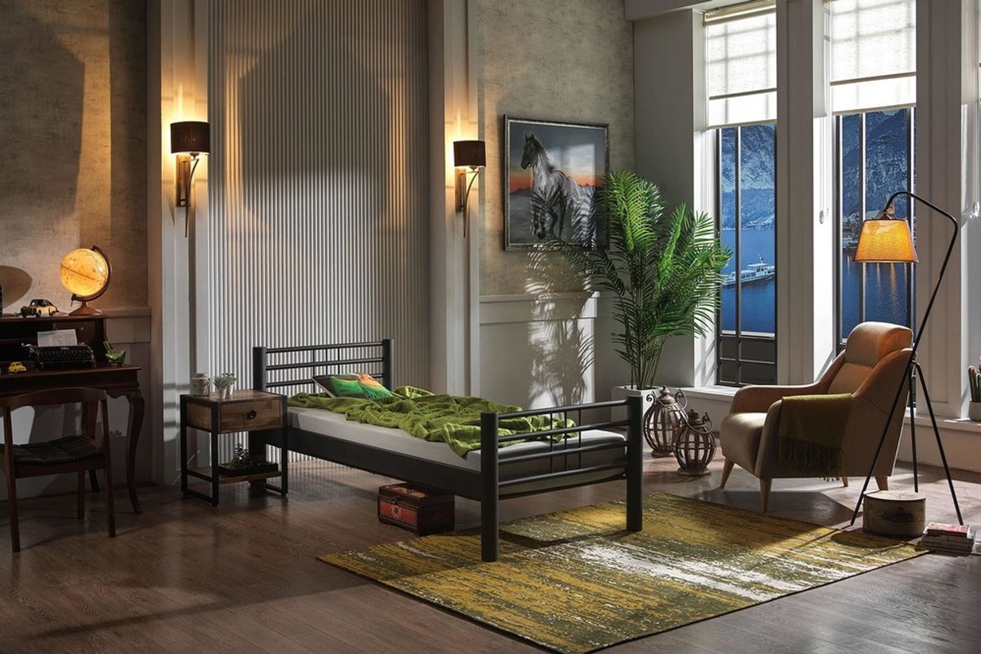 UNİMET ASOS TEK KİŞİLİK METAL KARYOLA SİYAH 90X200 FİYATI Vivense