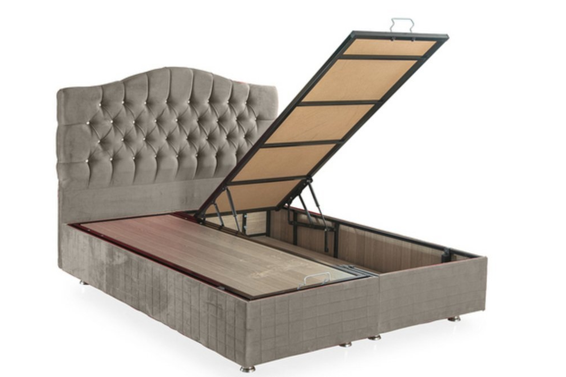 ZÜMRÜT GRİ BAZA + BAŞLIK + YATAK SETİ 90X190 FİYATI Vivense