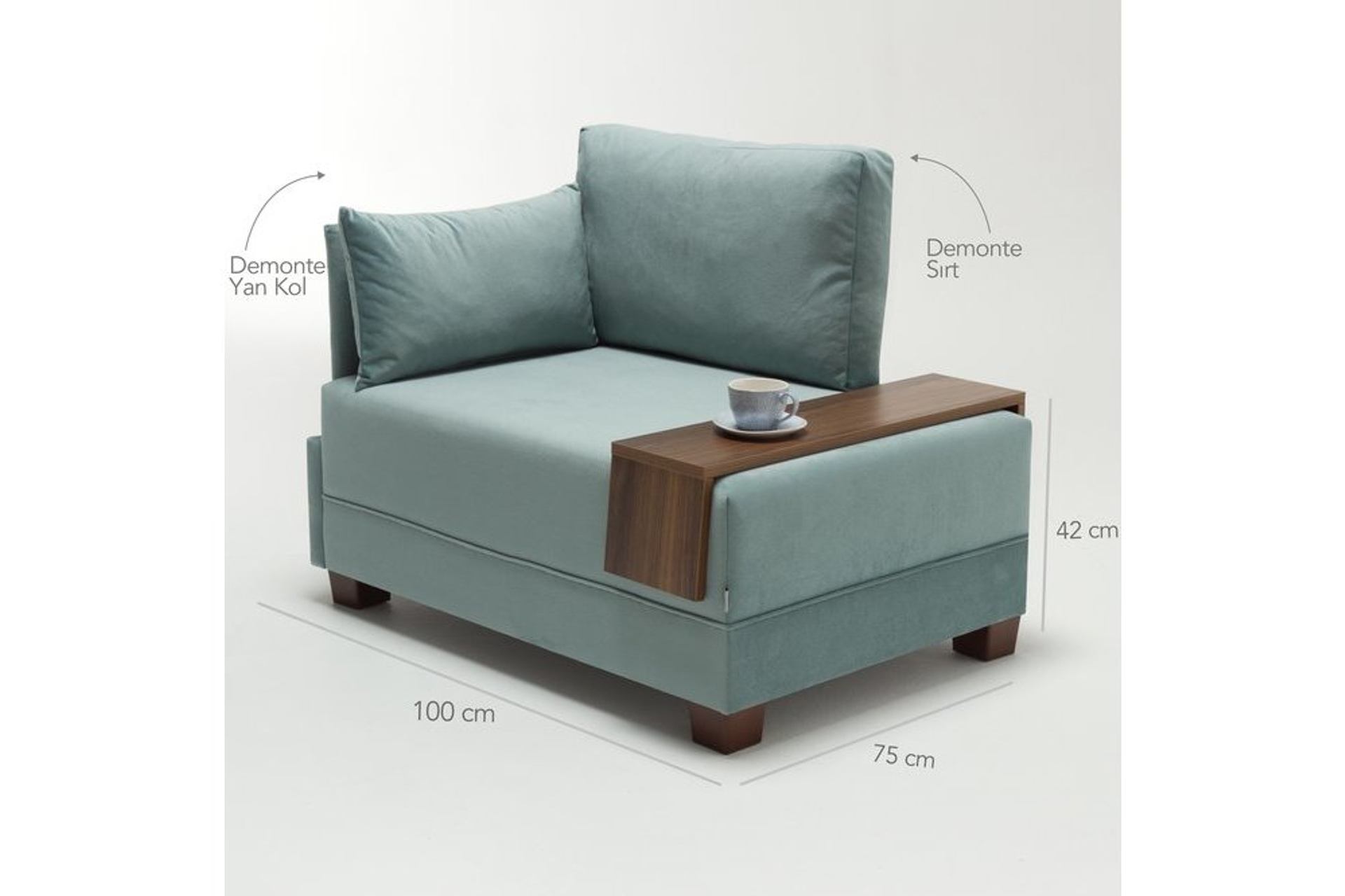 Fly Tekli Koltuk Sag Buz Mavisi Elite Fiyati Vivense