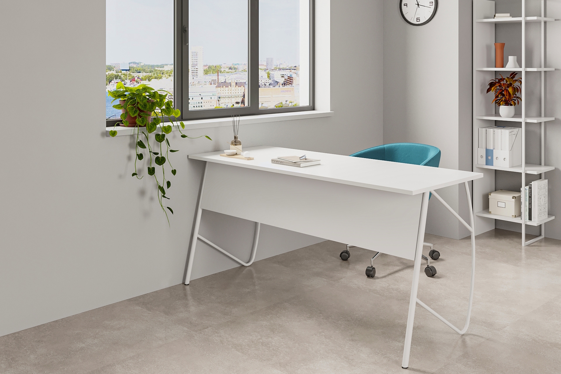 Lagomood Ella Çalışma Masası- Beyaz- 150 Cm -1