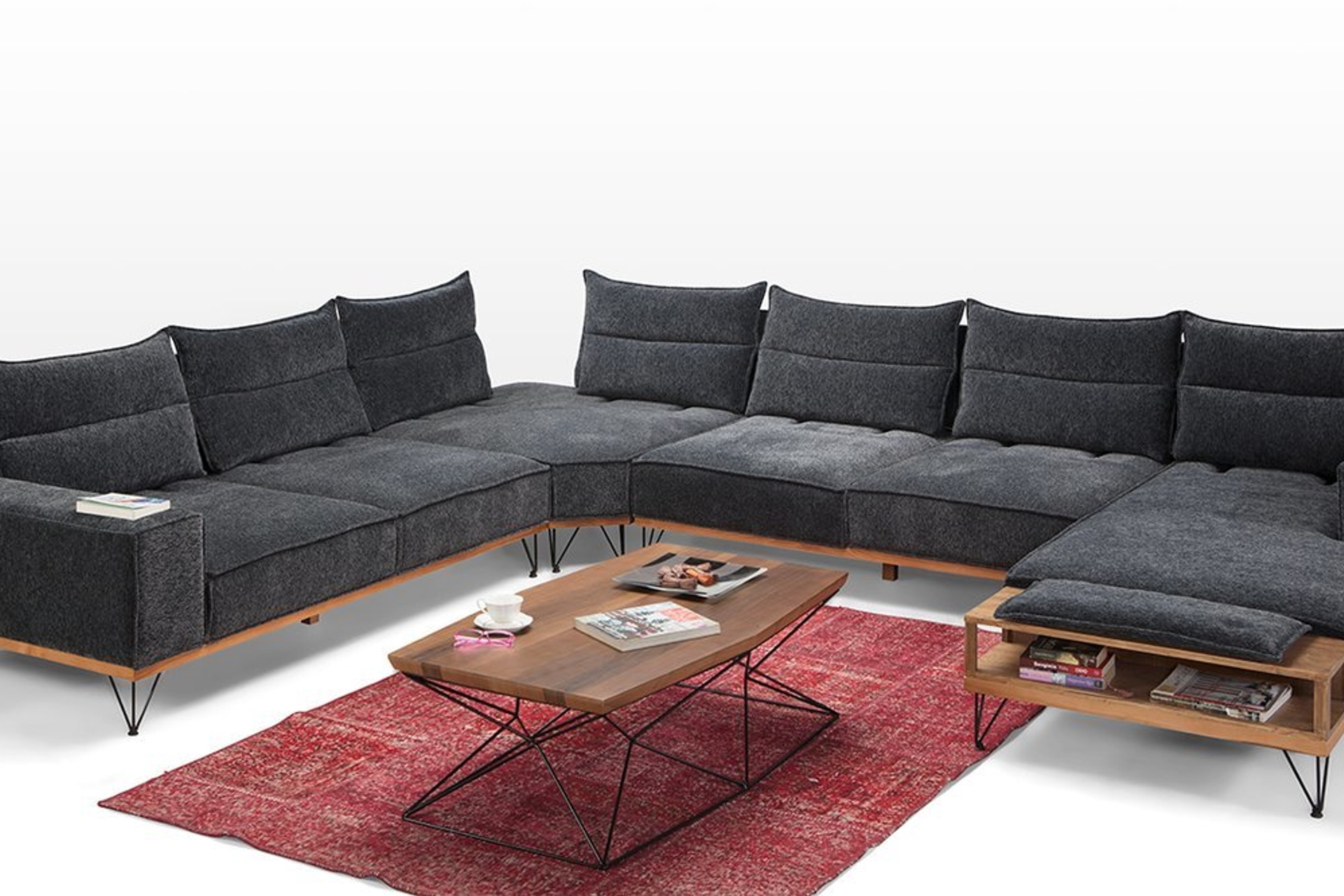 SOFT U KÖŞE KOLTUK, GRİ, SAĞ KÖŞE