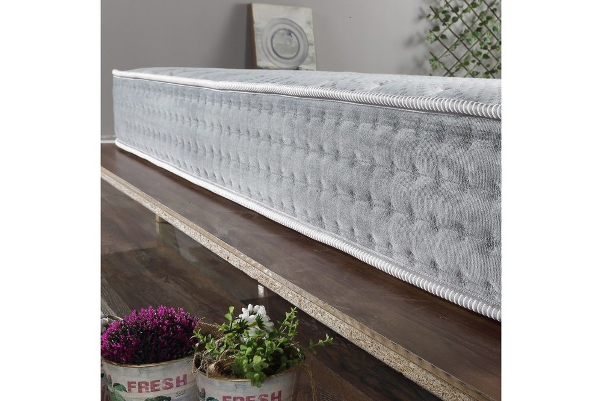FULL ORTOPEDİK GREY YAYLI YATAK 160 X 200 FİYATI Vivense