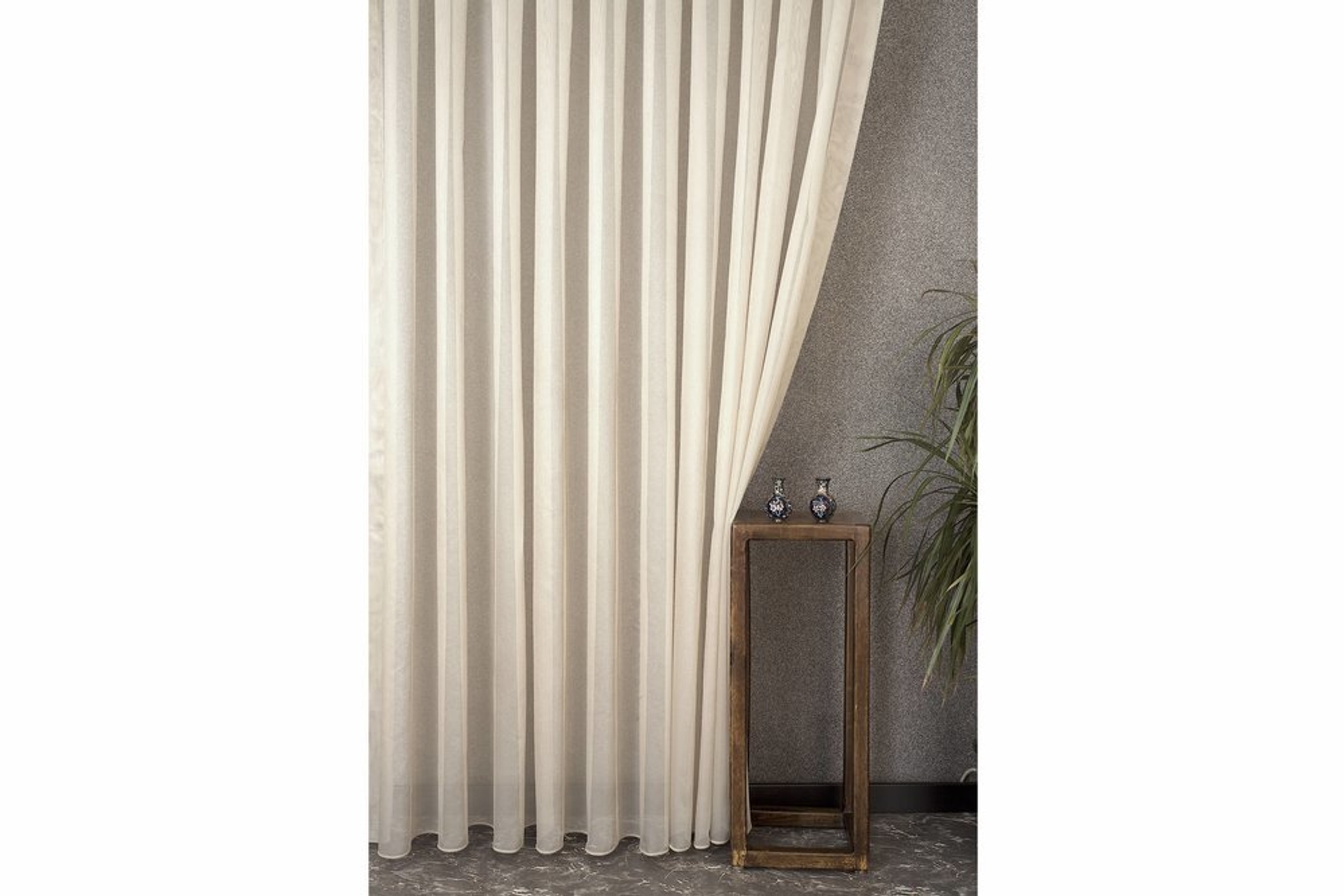 Massarelli Etamin Tül Bej  1-2-5 Orta Sık Pile 250X260 -1