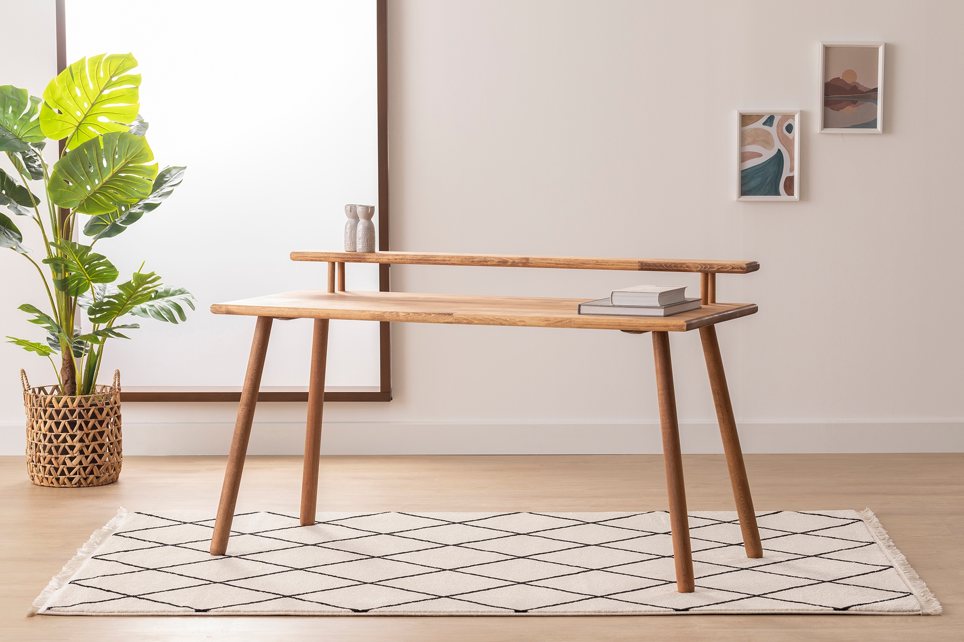 Deman’ca Masif Çalışma Masası- 150X60- Ceviz -1