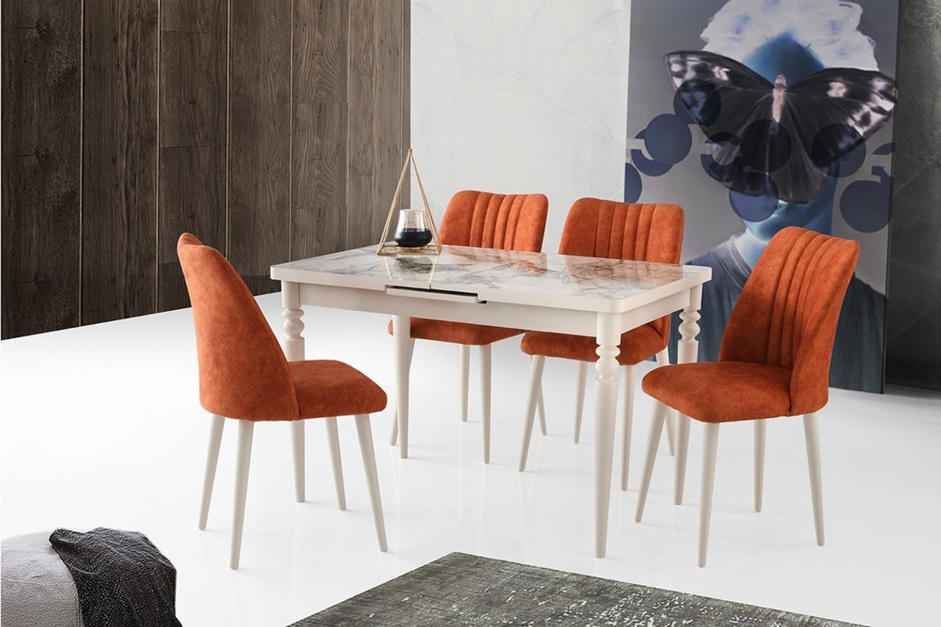 ERİS MASA TAKIMI SEVİLLA SANDALYE MERMER EKRU FİYATI Vivense