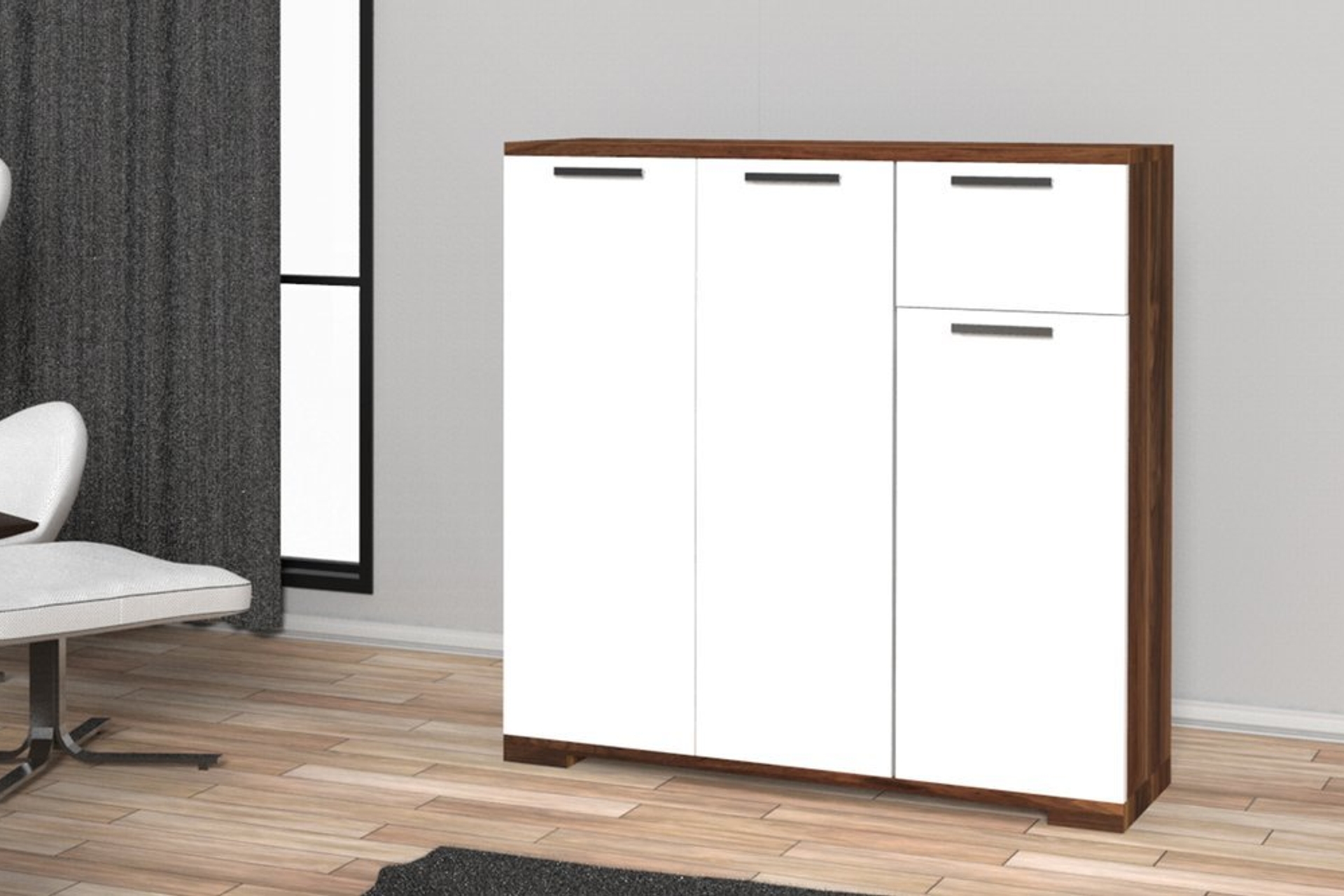 MİMİLOS A7 ÇEKMECELİ 3 KAPILI 4 RAFLI YATAK ODASI DOLABI