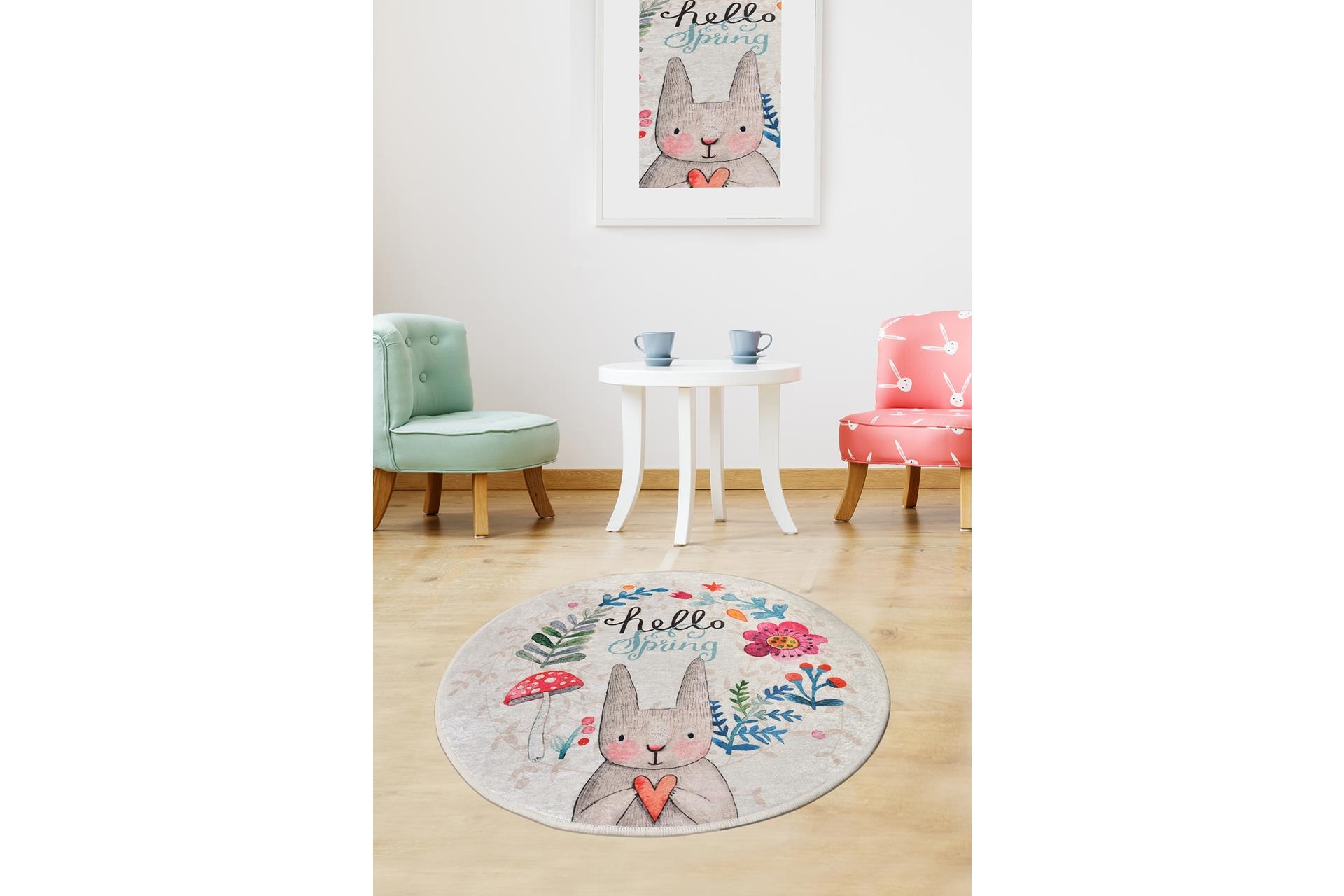 HELLO SPRİNG ÇAP ÇOCUK VE BEBEK HALISI YIKANABİLİR DJT