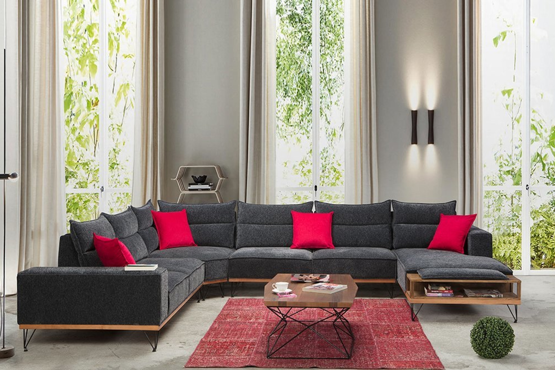 SOFT U KÖŞE KOLTUK, GRİ, SAĞ KÖŞE