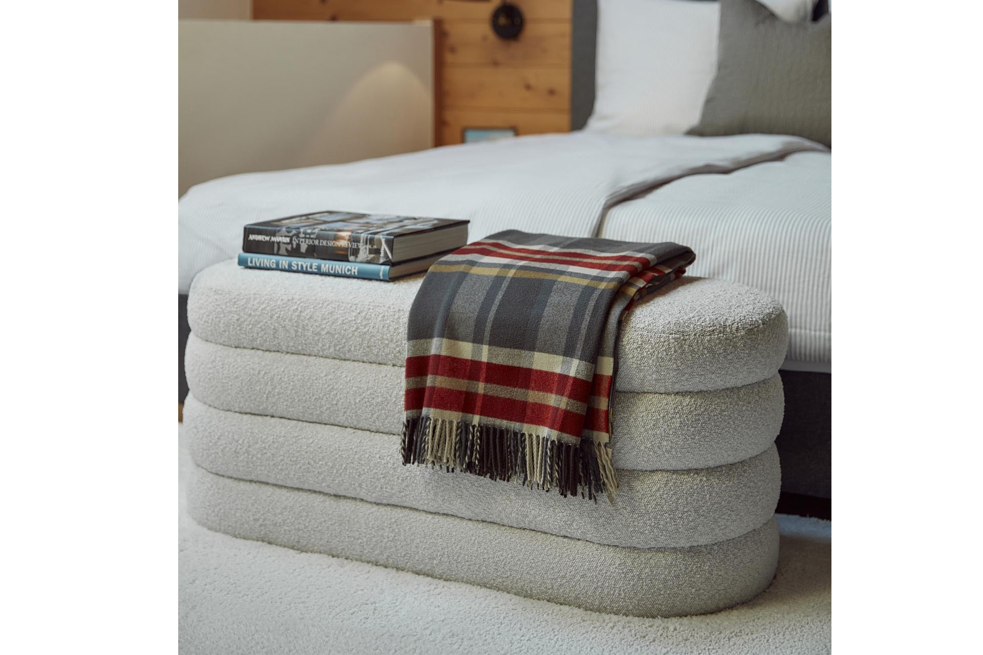 Relax Teddy Bench- Beyaz -1
