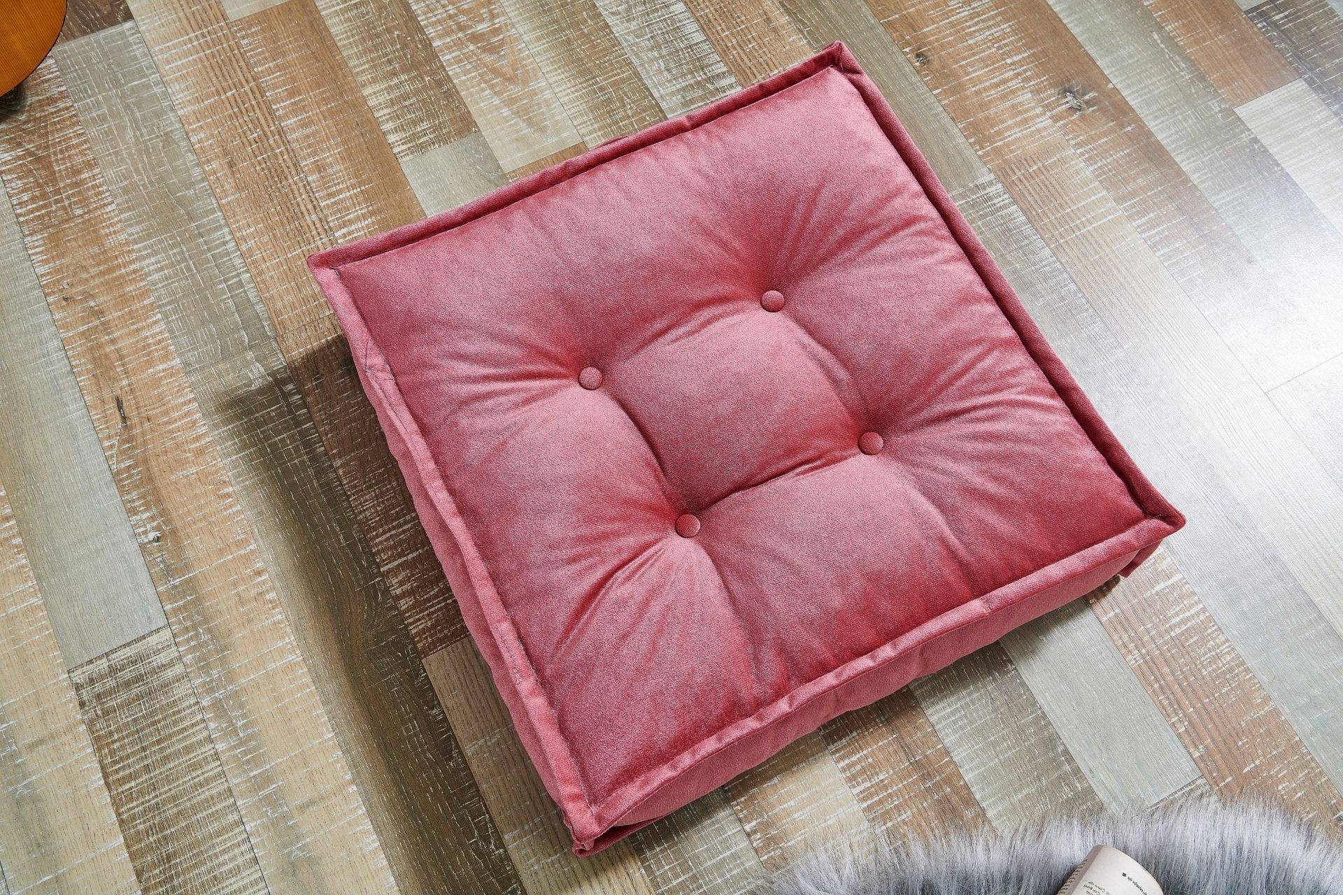 Tubihome Bisküvi Yer Minderi- Pembe -1