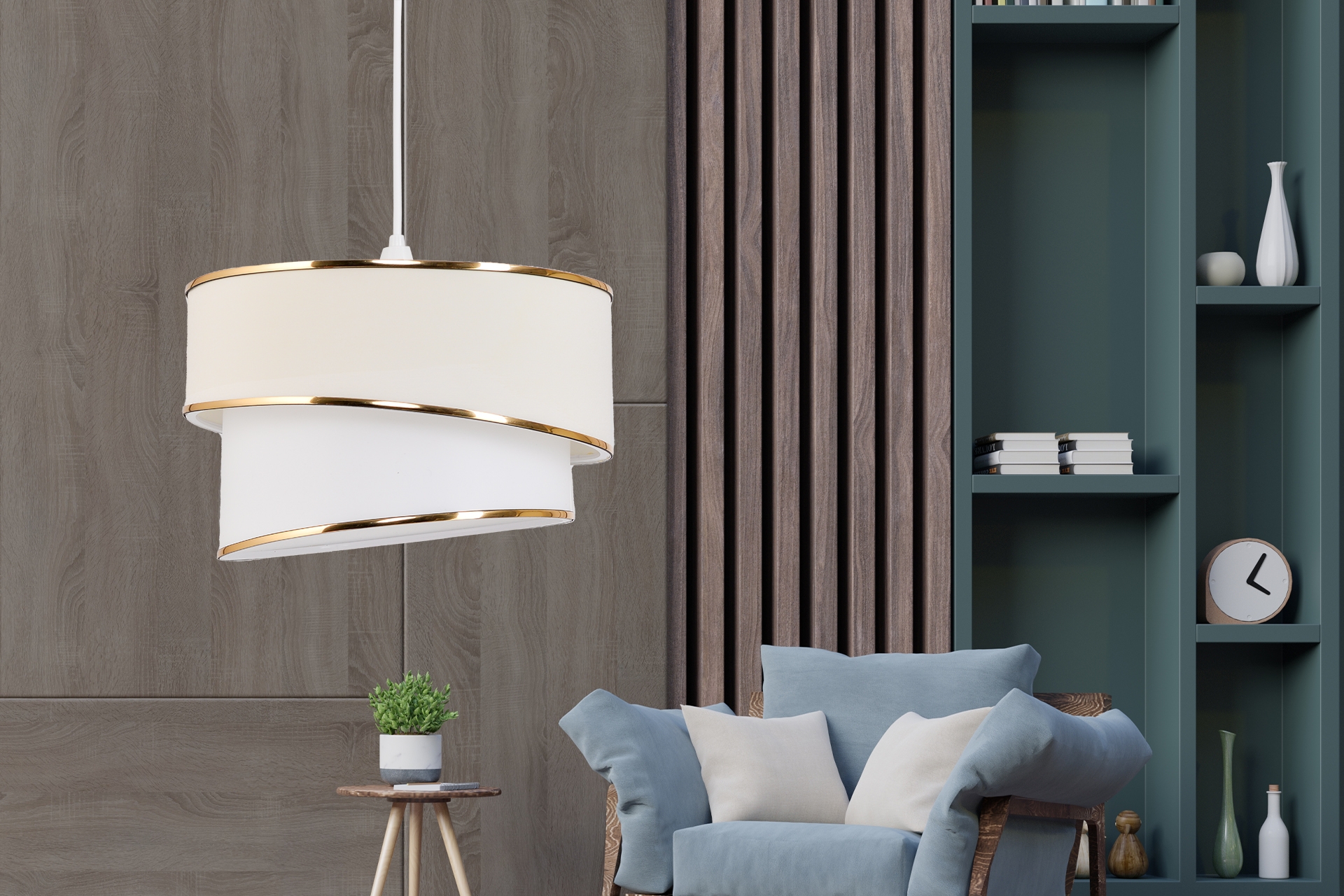 Evlight Asimetrik Sarkıt- Tekli- Krem -1