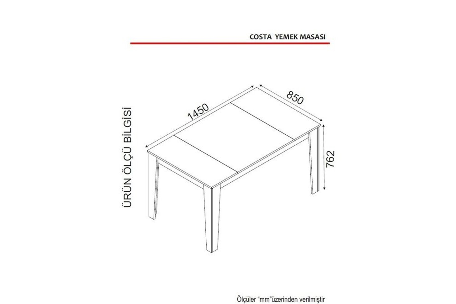 Exclusive Costa Yemek Masasi Patik Fiyati Vivense
