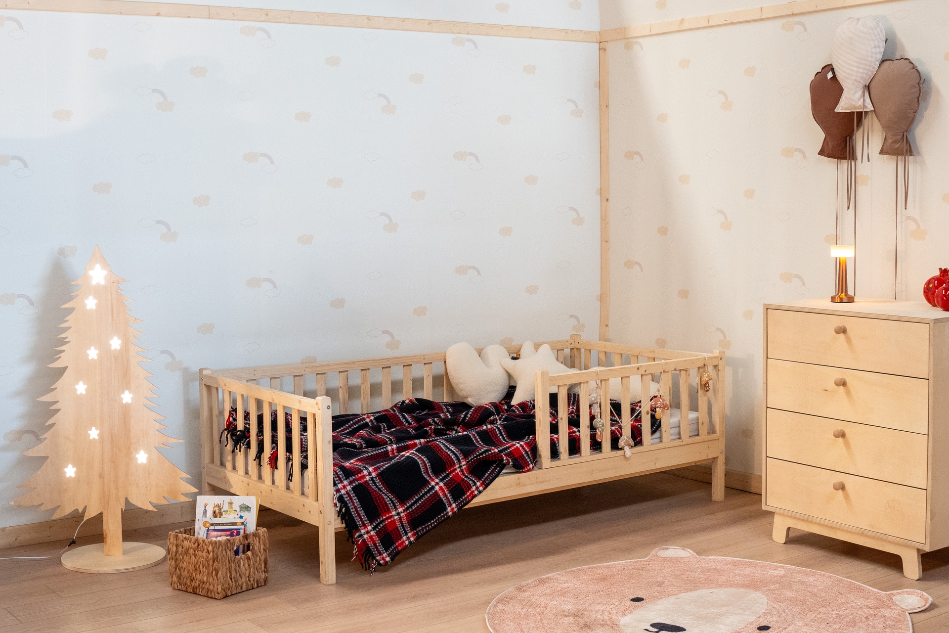 Naturkidz Montessori Karyola- Masif- 90X190 -1