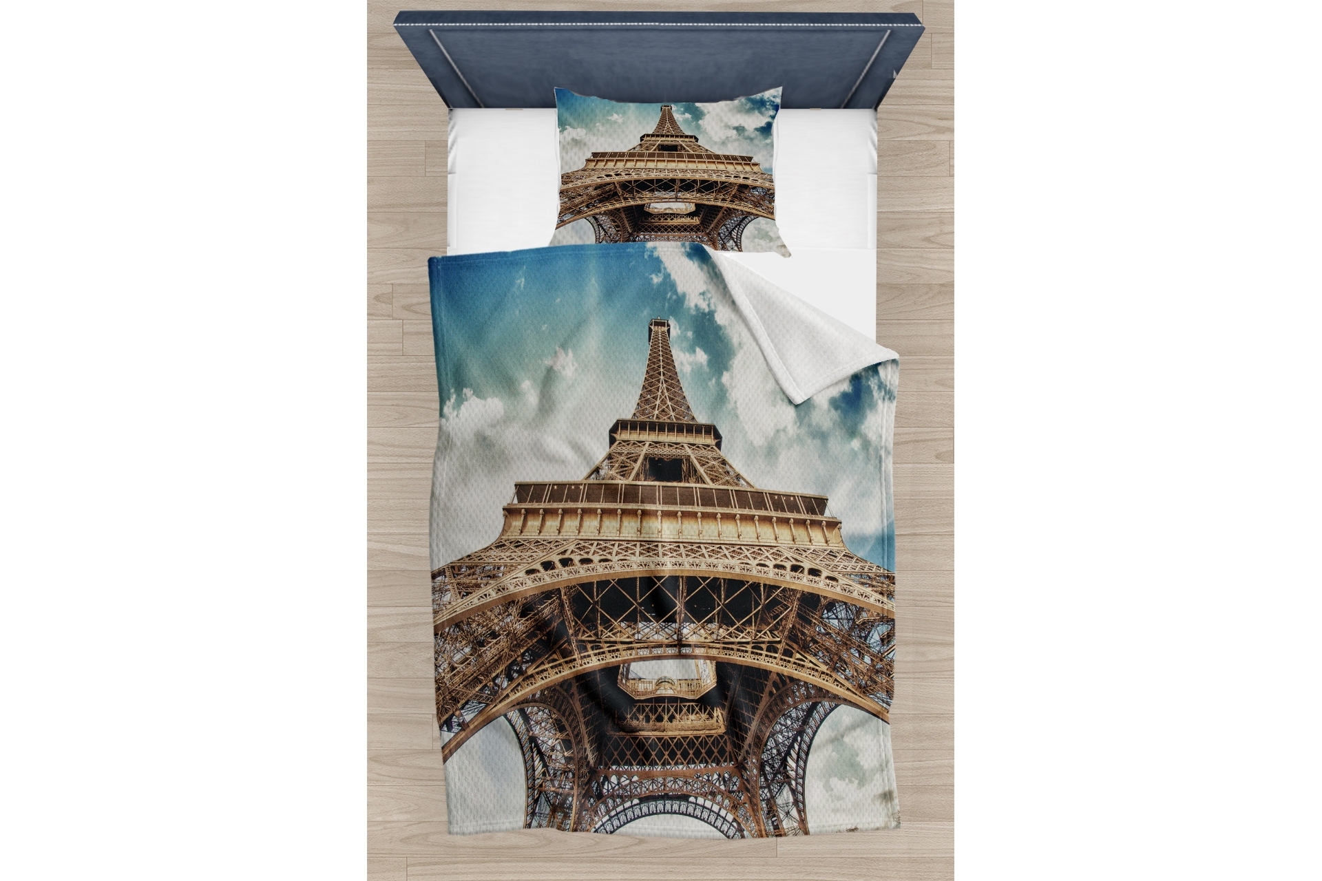 ELSE TURUNCU KIRMIZI KİLİM DESENLİ YATAK ÖRTÜSÜ TEK