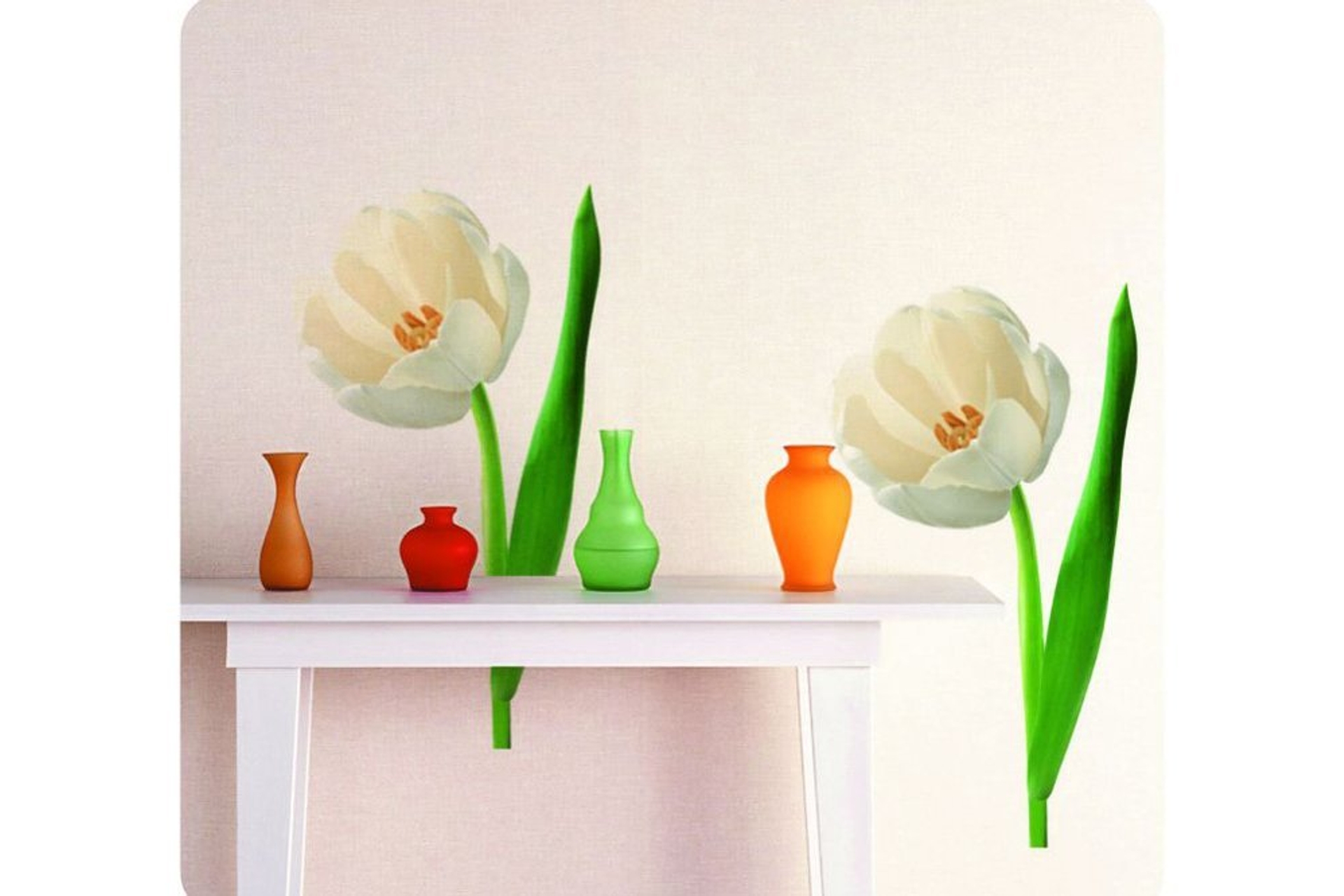 DUVAR SÜSÜ STİCKER ÇİÇEKLİ ŞEFFAF FİLMLİ PVC 70X50X0,5CM FİYATI Vivense