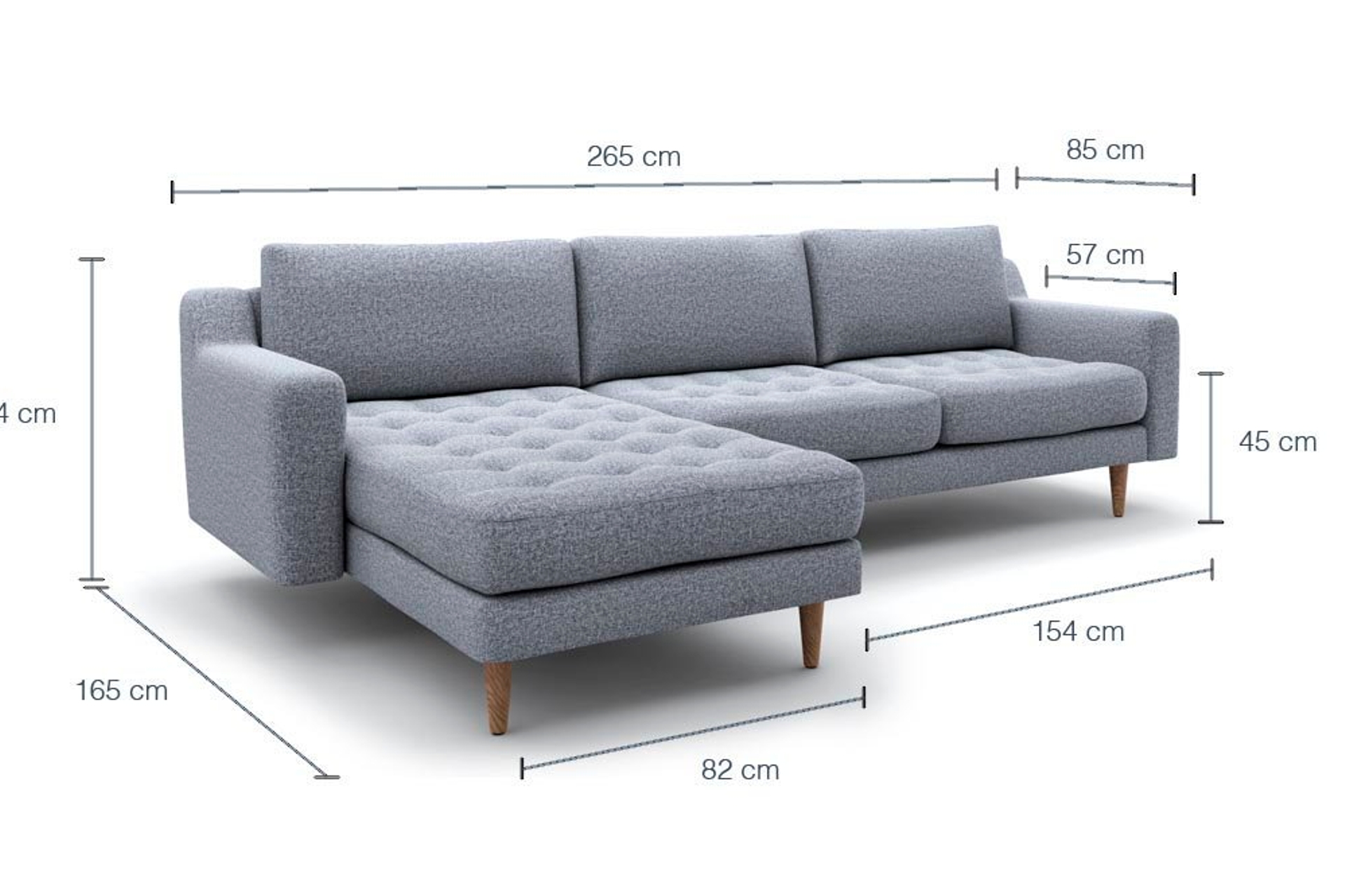 modsy uclu kose koltuk ahsap ayak beton gri fiyati vivense