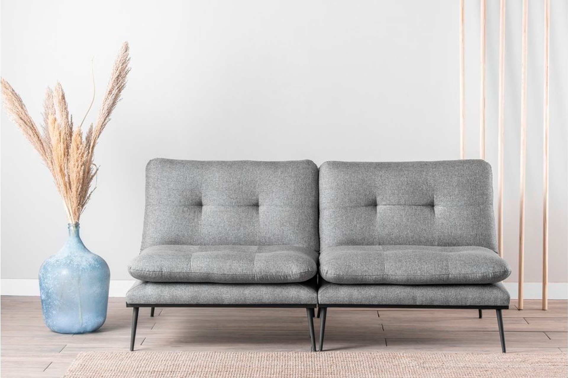 Futon Martin Üçlü Kanepe- Gri -1