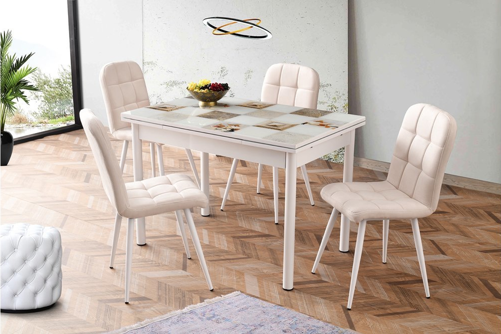 VEGAS MASA TAKIMI ESTA SANDALYE BEYAZ FİYATI Vivense