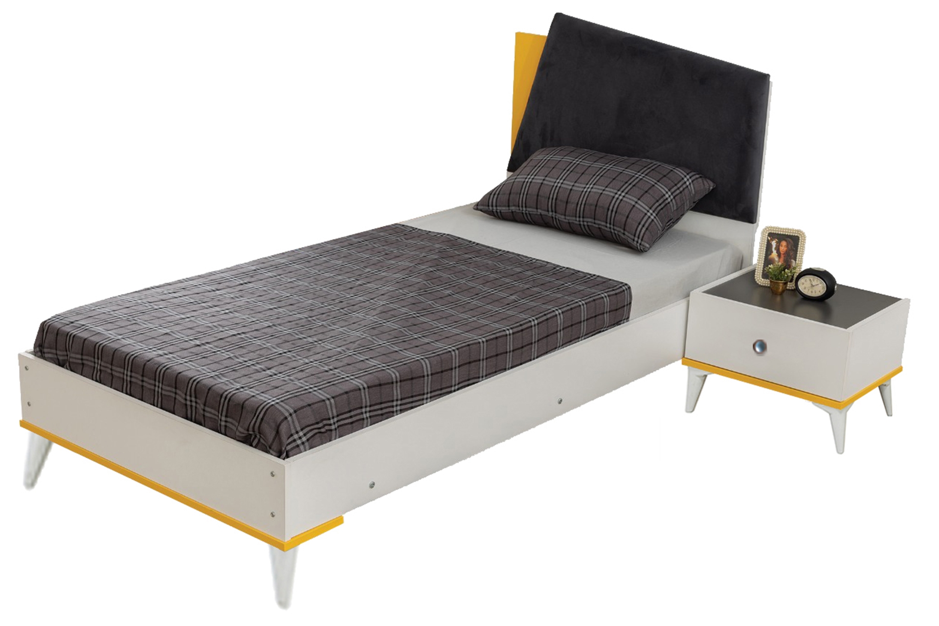 Giallo Bedframe met Hoofdbord, 90x190 cm