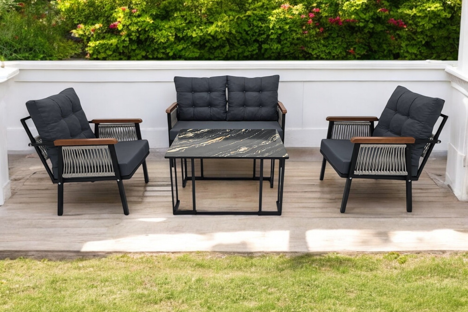 Mesa Metal Bahçe Oturma Takımı- 2+1+1 -1