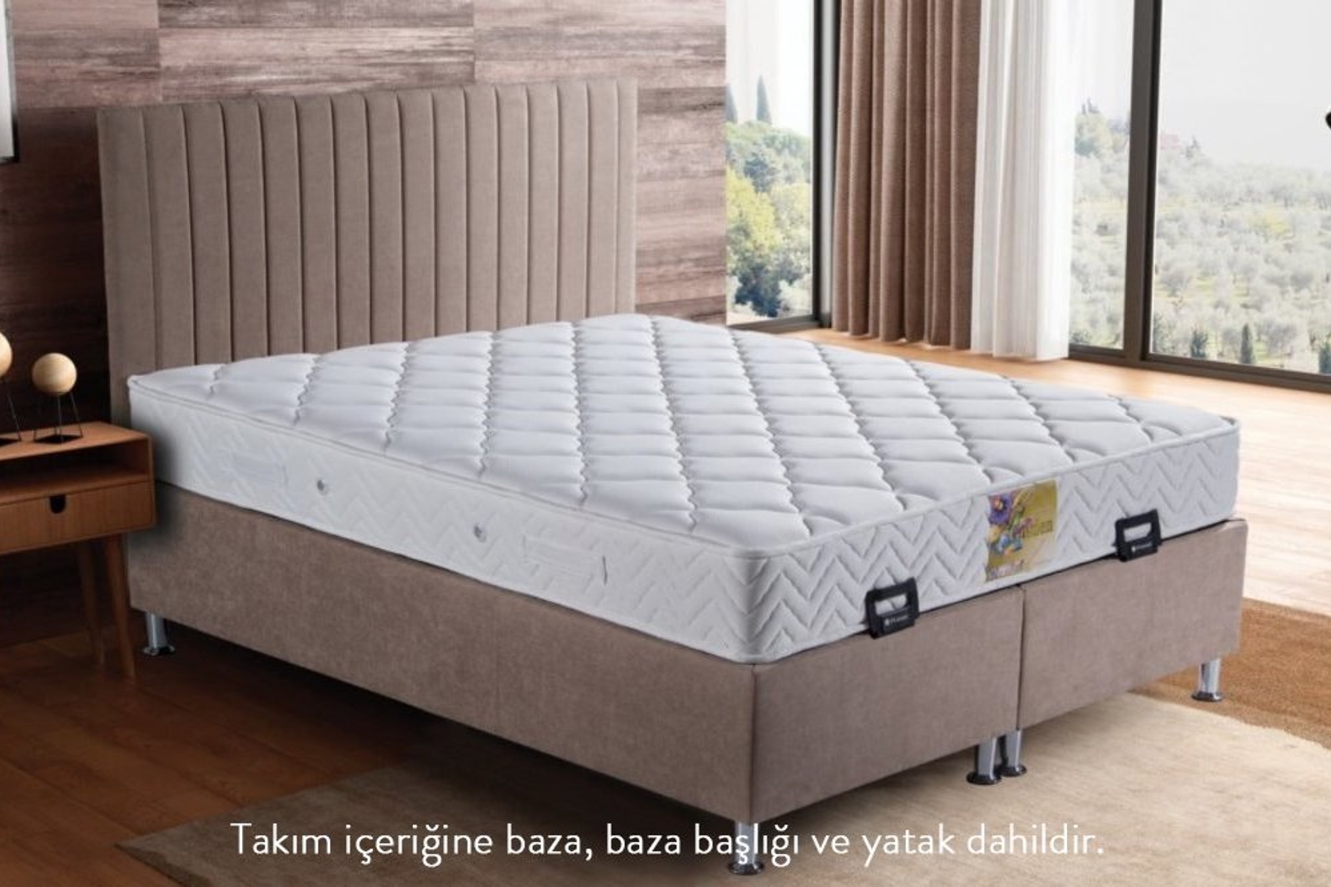 galaxy baza baslik yatak seti 200x200 fiyati vivense