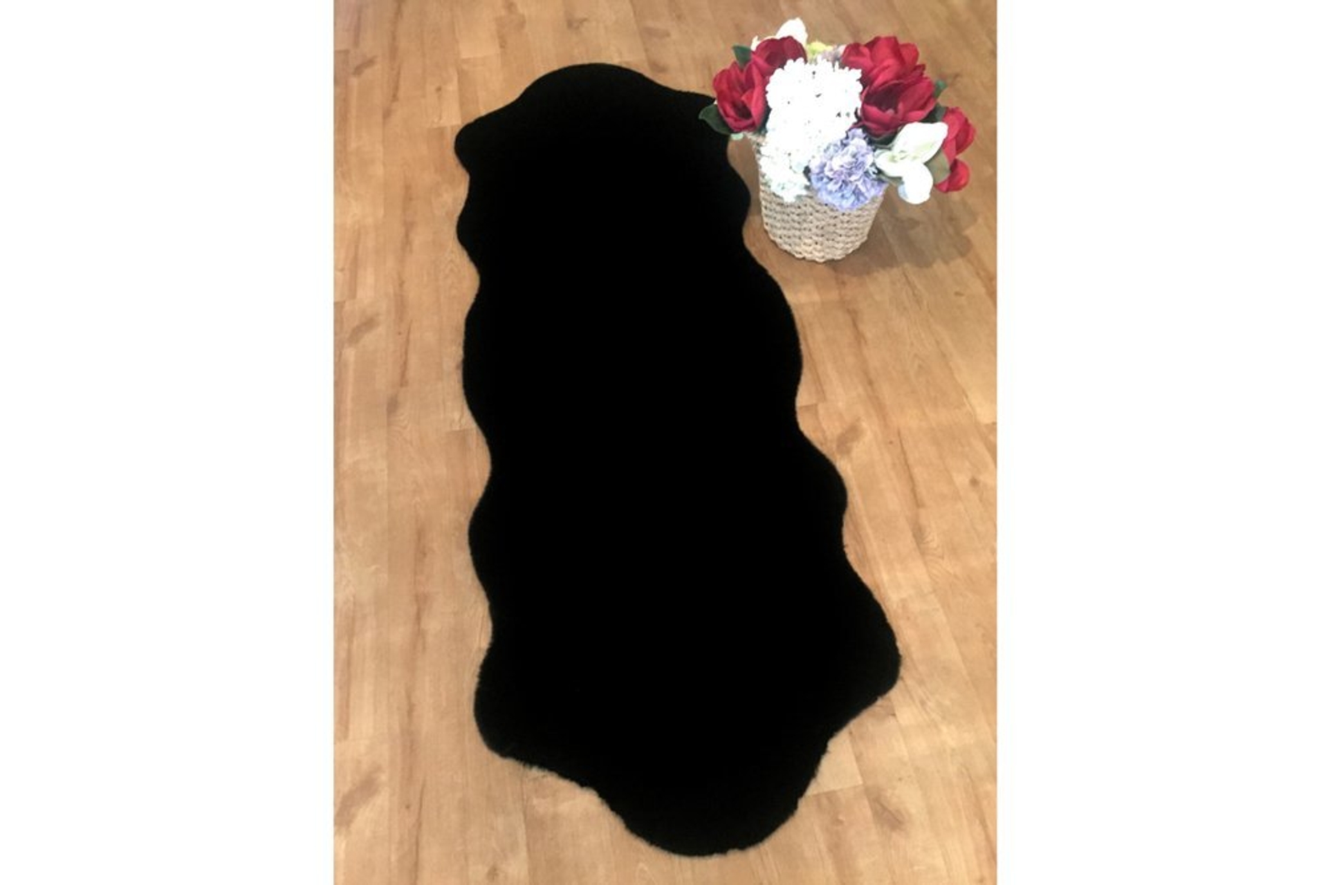 Tappeto Rex Tavşanı Post Halı- Siyah- 75X300 -1