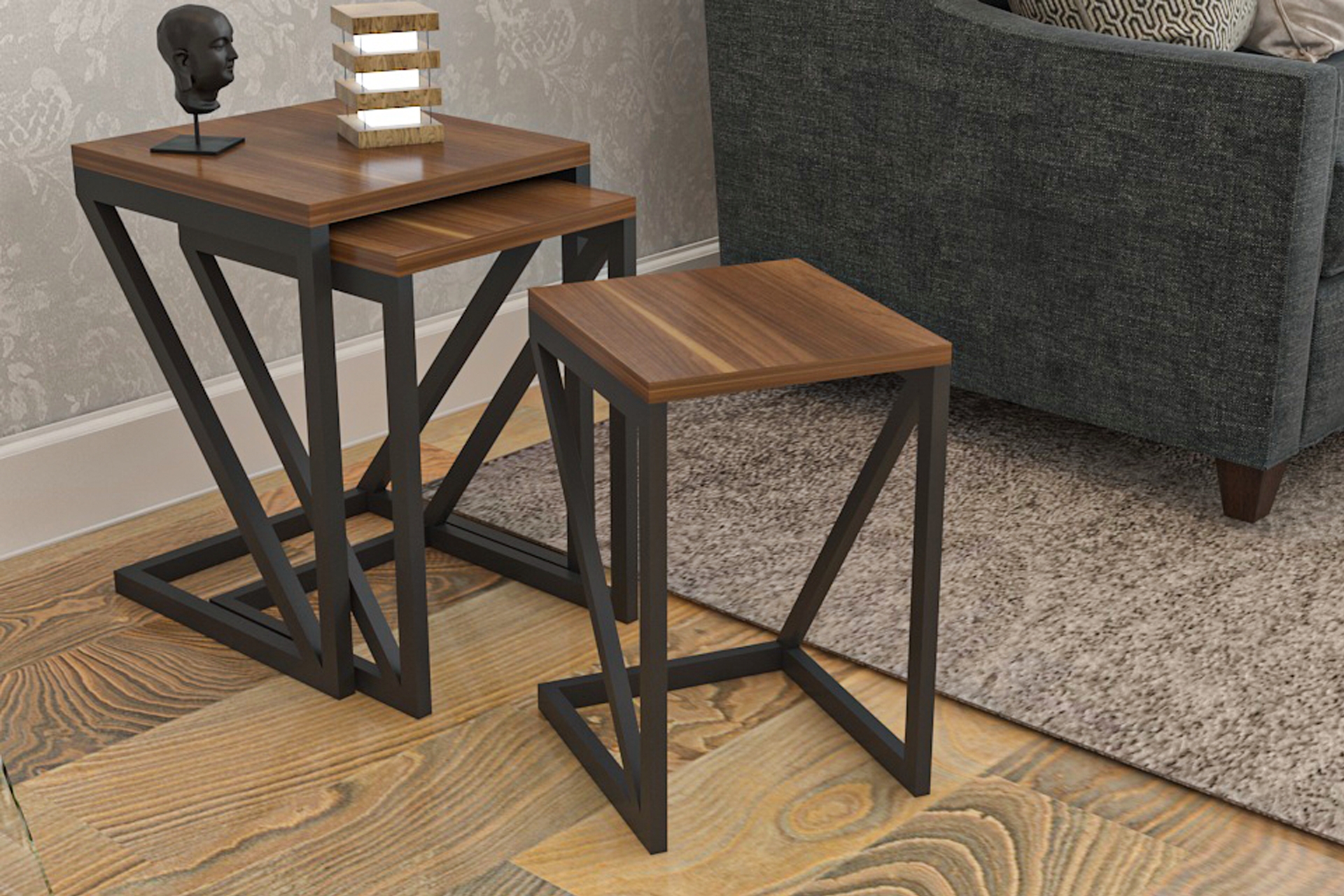 WOOD HOUSE NEVA ZİGON SEHPA, CEVİZ FİYATI Vivense