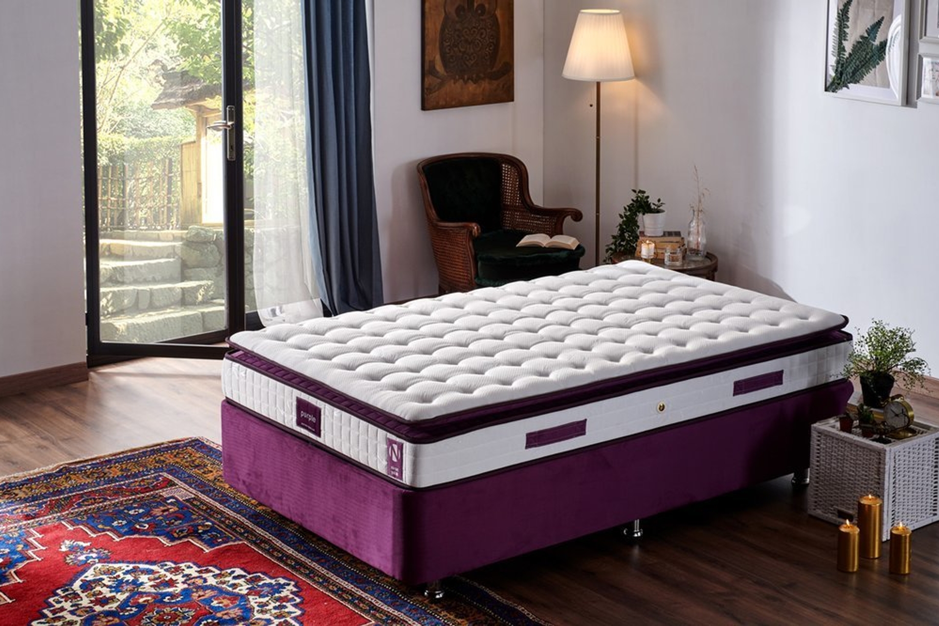 NİRON PURPLE YATAK PEDLİ FULL ORTOPEDİK ORTA SERT YATAK