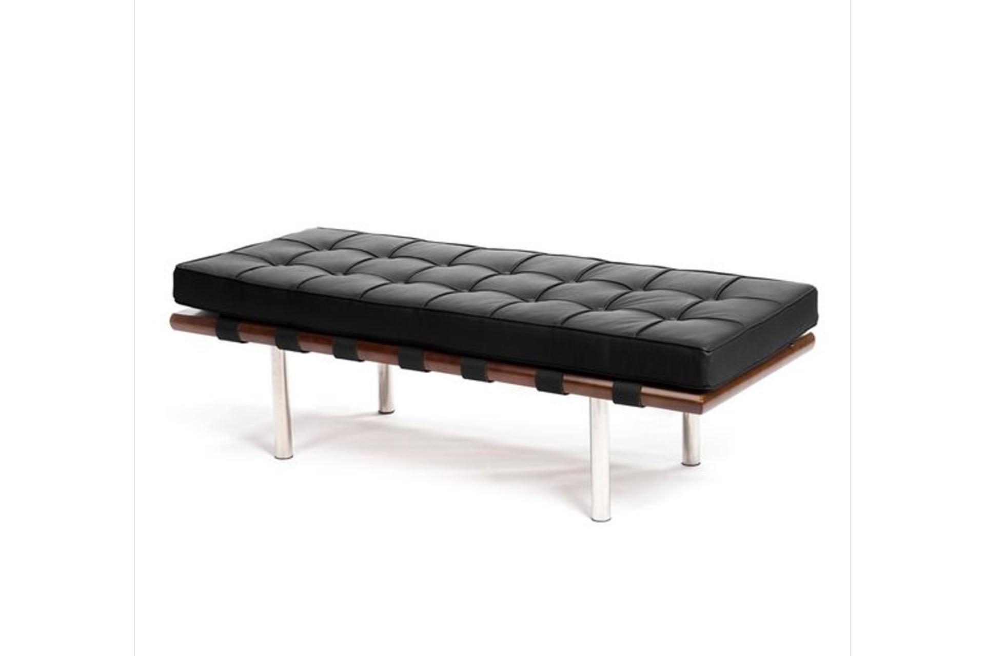 Napolyon Rove Metal Deri Bench- Siyah -1