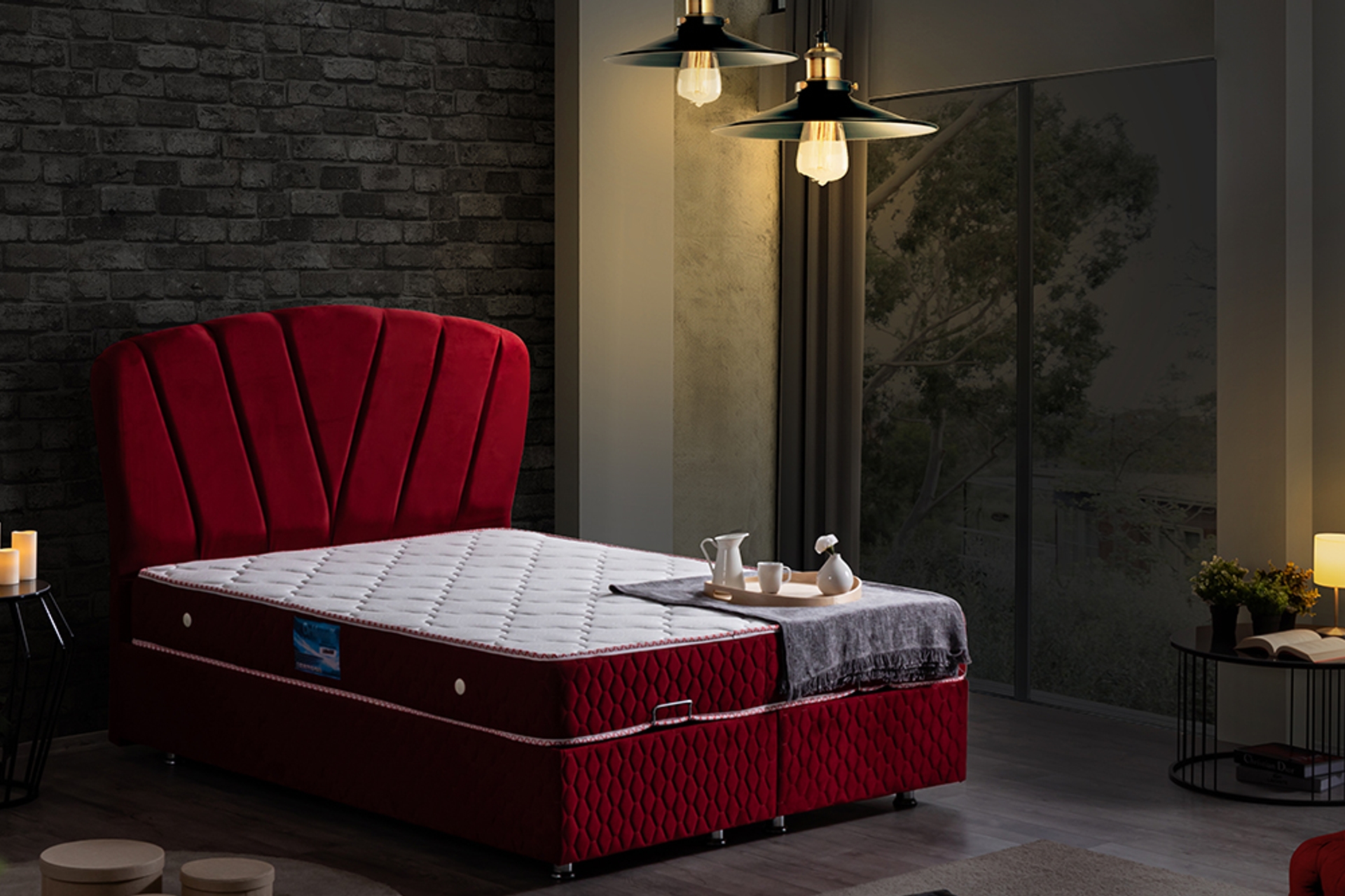 LİNE NEW BAZA BAŞLIK VE ORTHOSOFT ORTOPEDİK YATAK SETİ