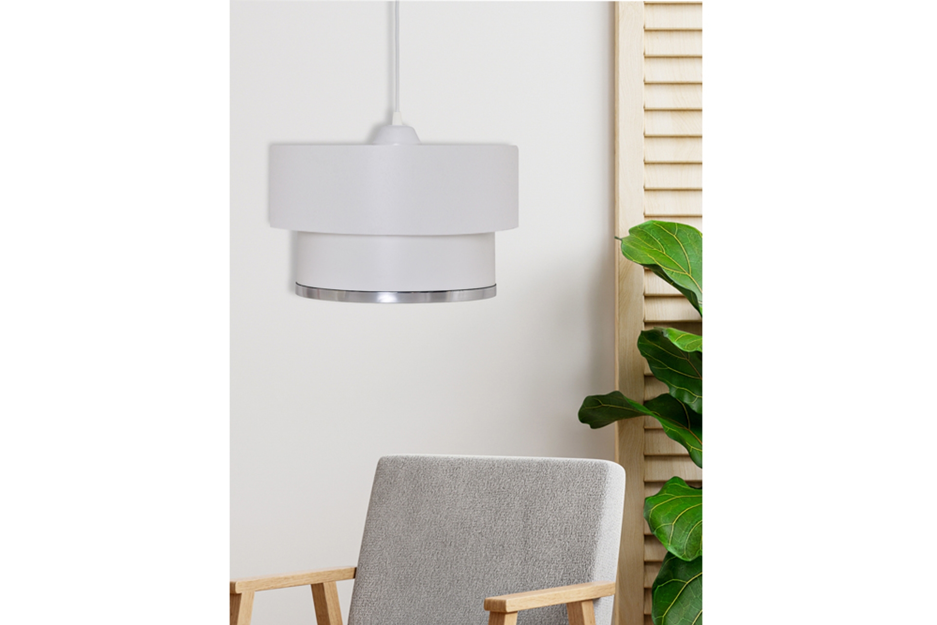 Evlight Vip Sarkıt Avize Krom / Beyaz -1