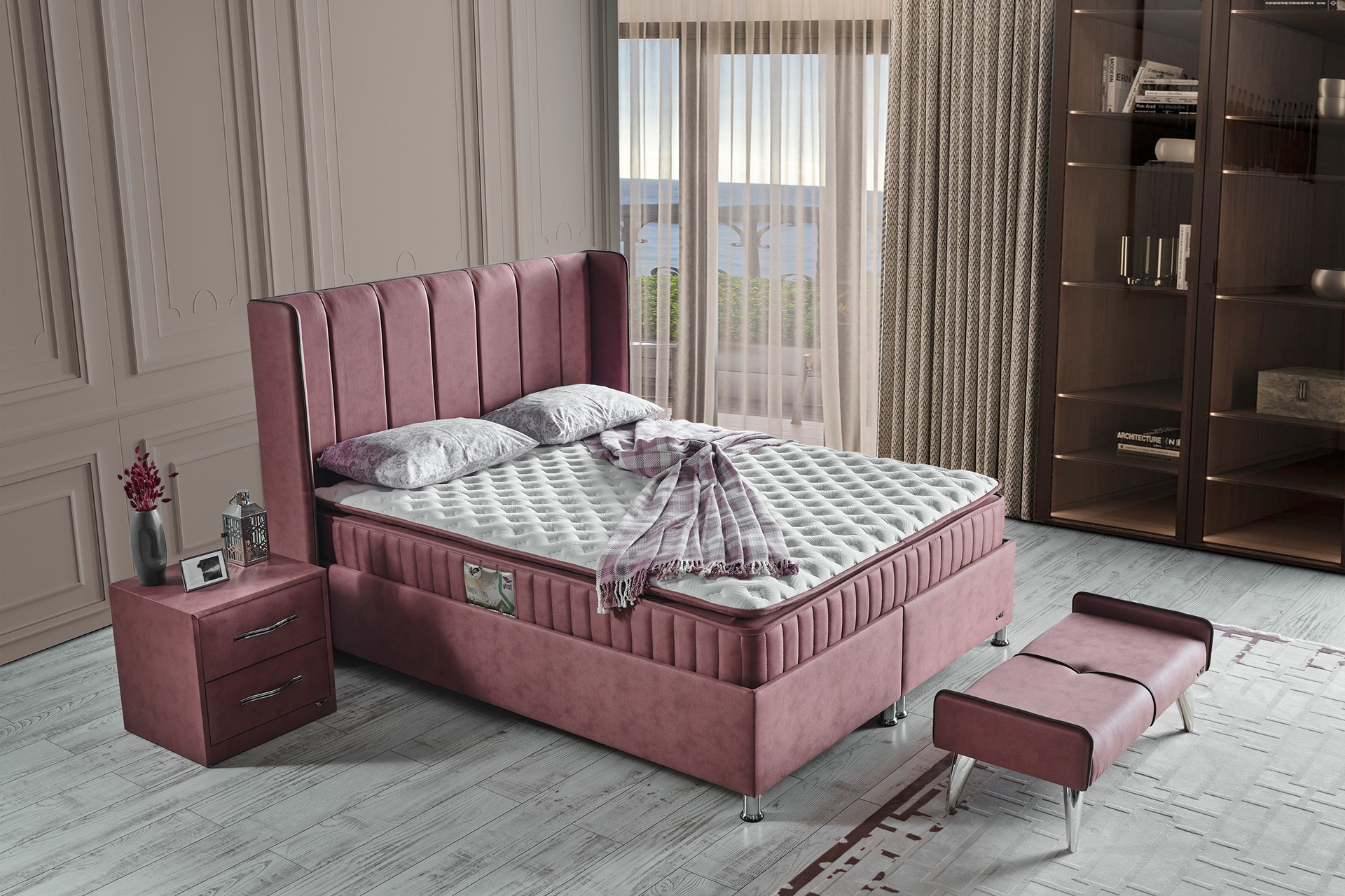 OTTOMAN PEMBE YATAK ODASI SETİ, PEMBE FİYATI - Vivense