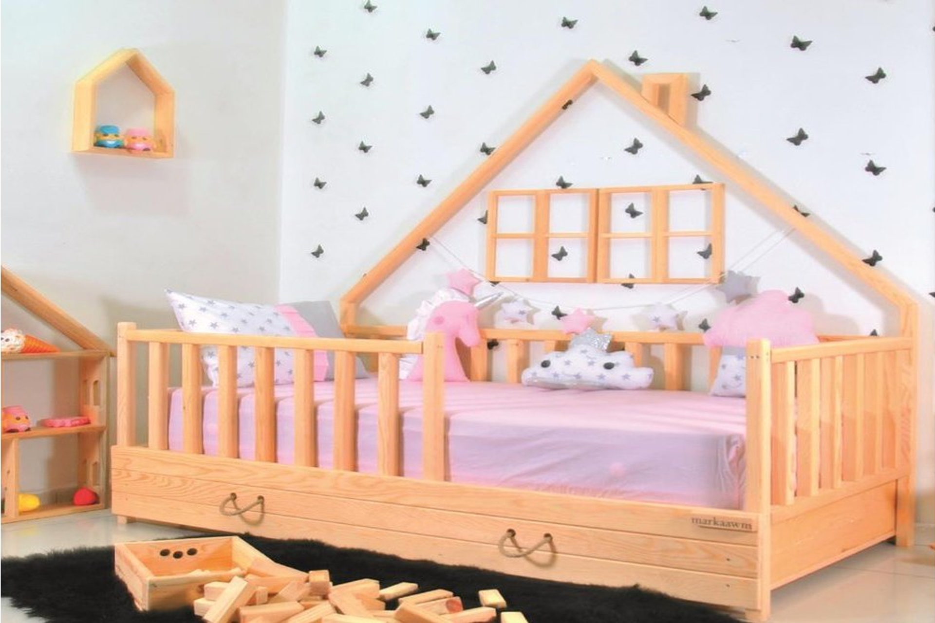 Montessori Yatak Cocuk Yatak Cekmeceli Dogal Cam Yagmur Fiyati Vivense