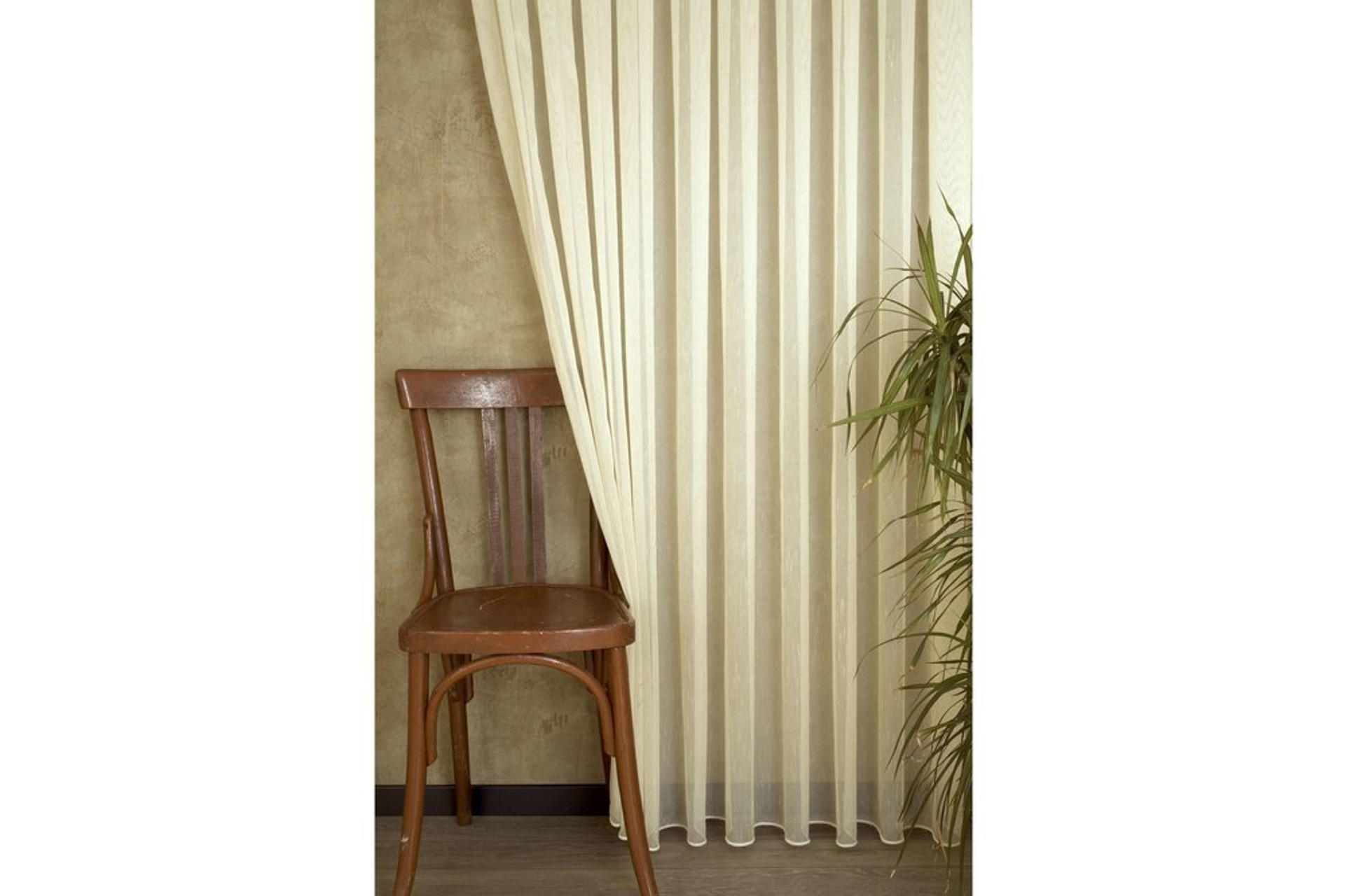 Massarelli Etamin Şantuklu Tül Şampanya 1-2-5 Orta Sık Pile 400X260 -1