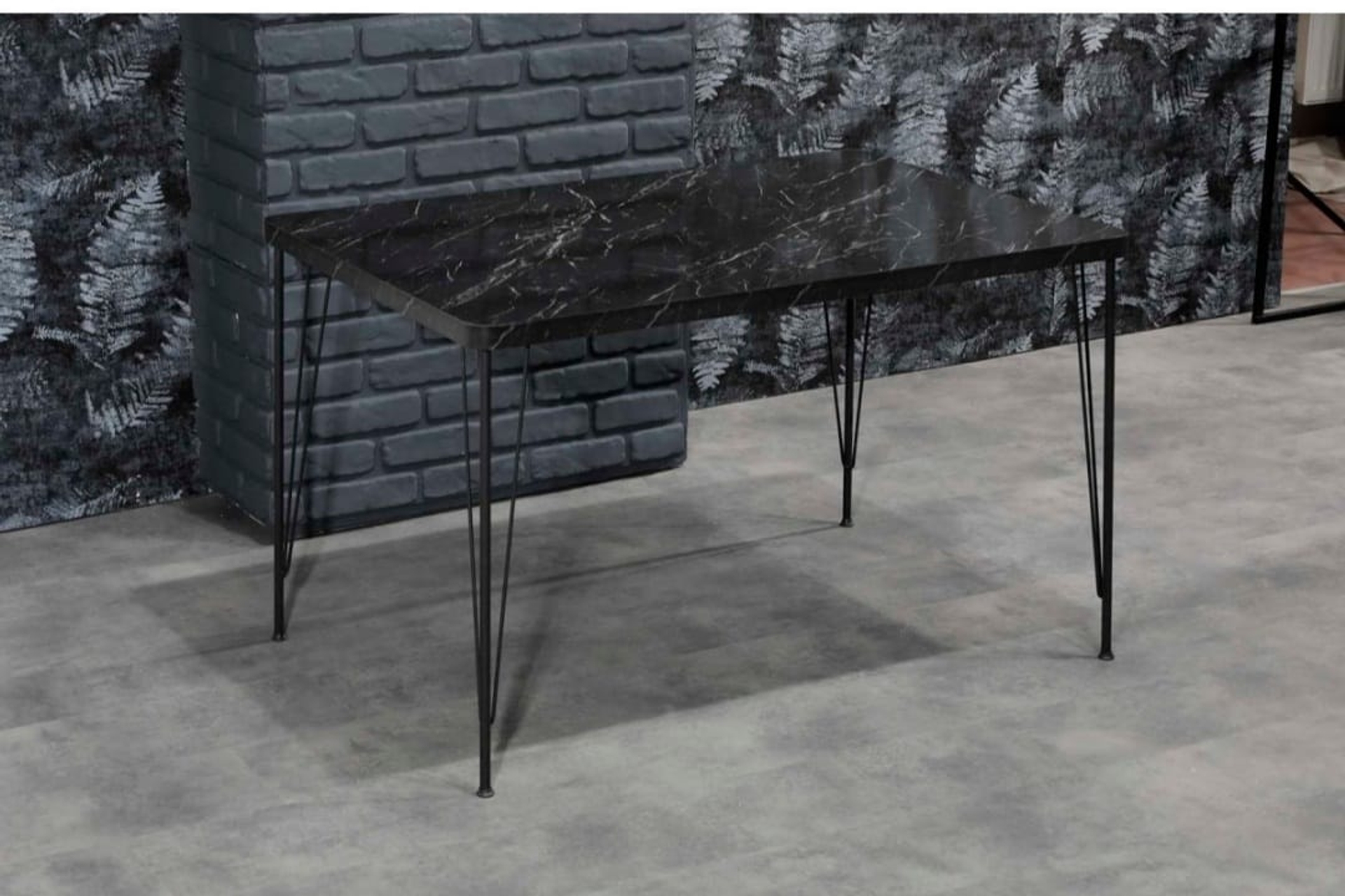 Trent Keukentafel, 120x80 cm, Antraciet & Zwart