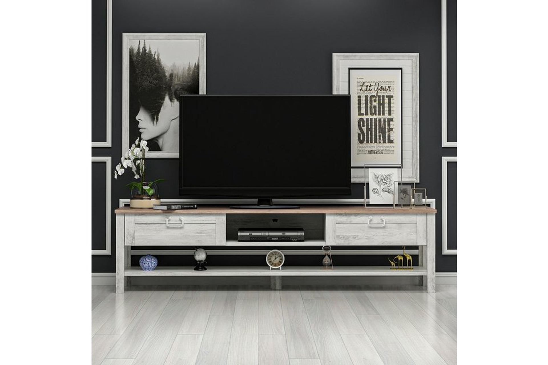 Rosa Tv Unitesi Kaman Eskitme Beyaz Fiyati Vivense