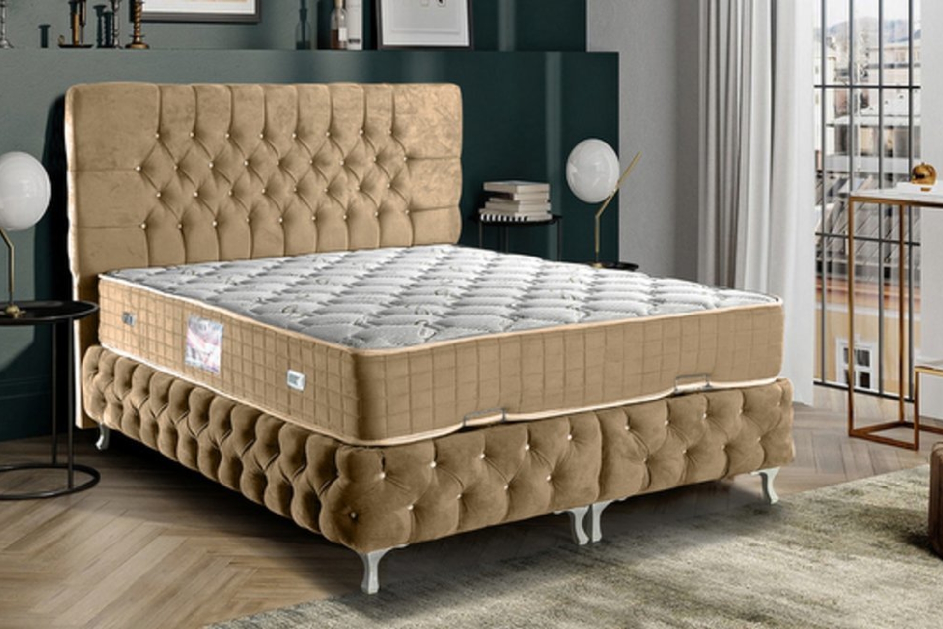 CAPPY BEJ BAZA + BAŞLIK + YATAK SETİ 120X200 FİYATI Vivense