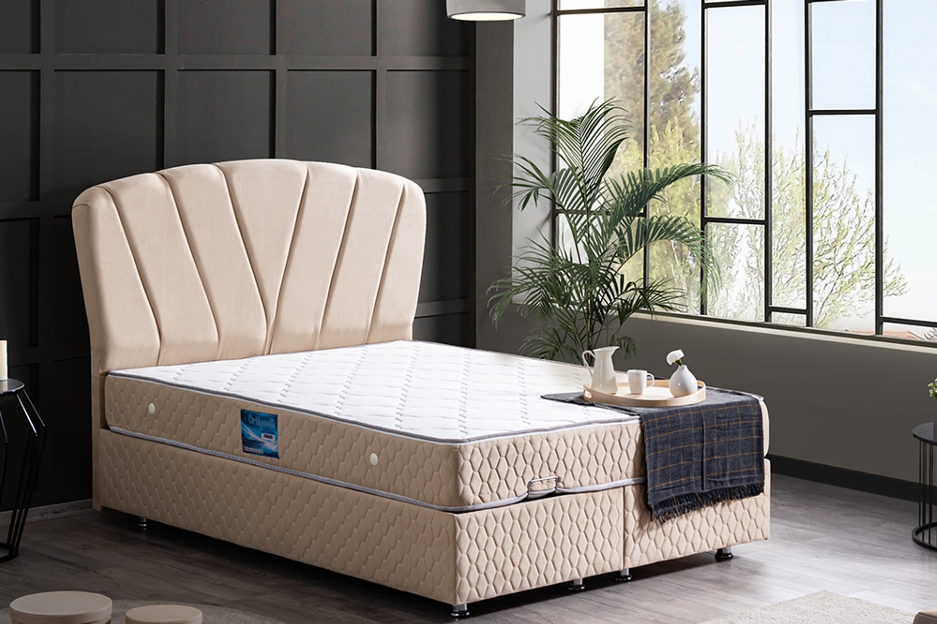 LİNE BAZA BAŞLIK ORTHOSOFT YATAK SETİ BEJ 120X200 FİYATI