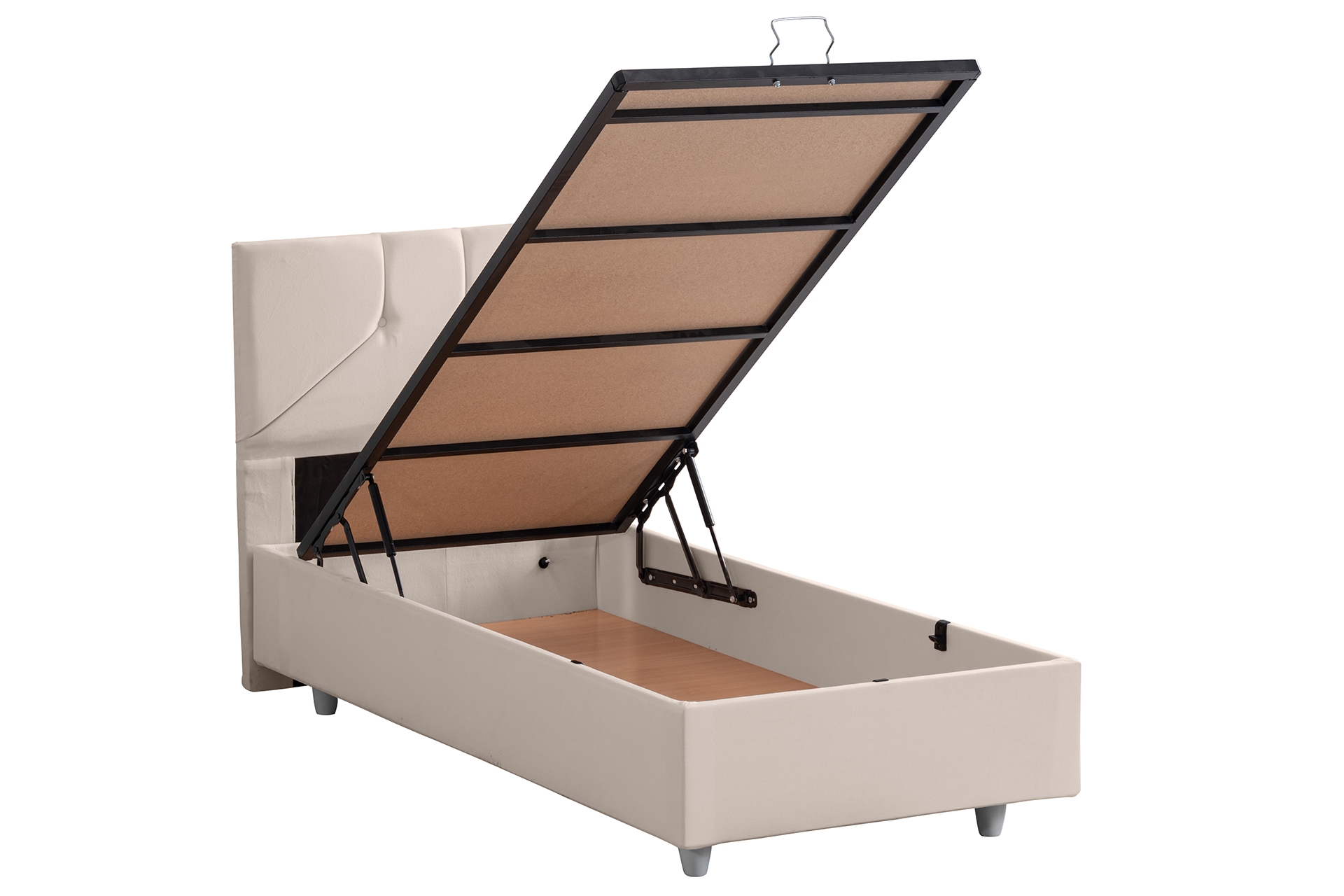 Wick Baza Ve Başlık Seti- Krem- 120X200 -1