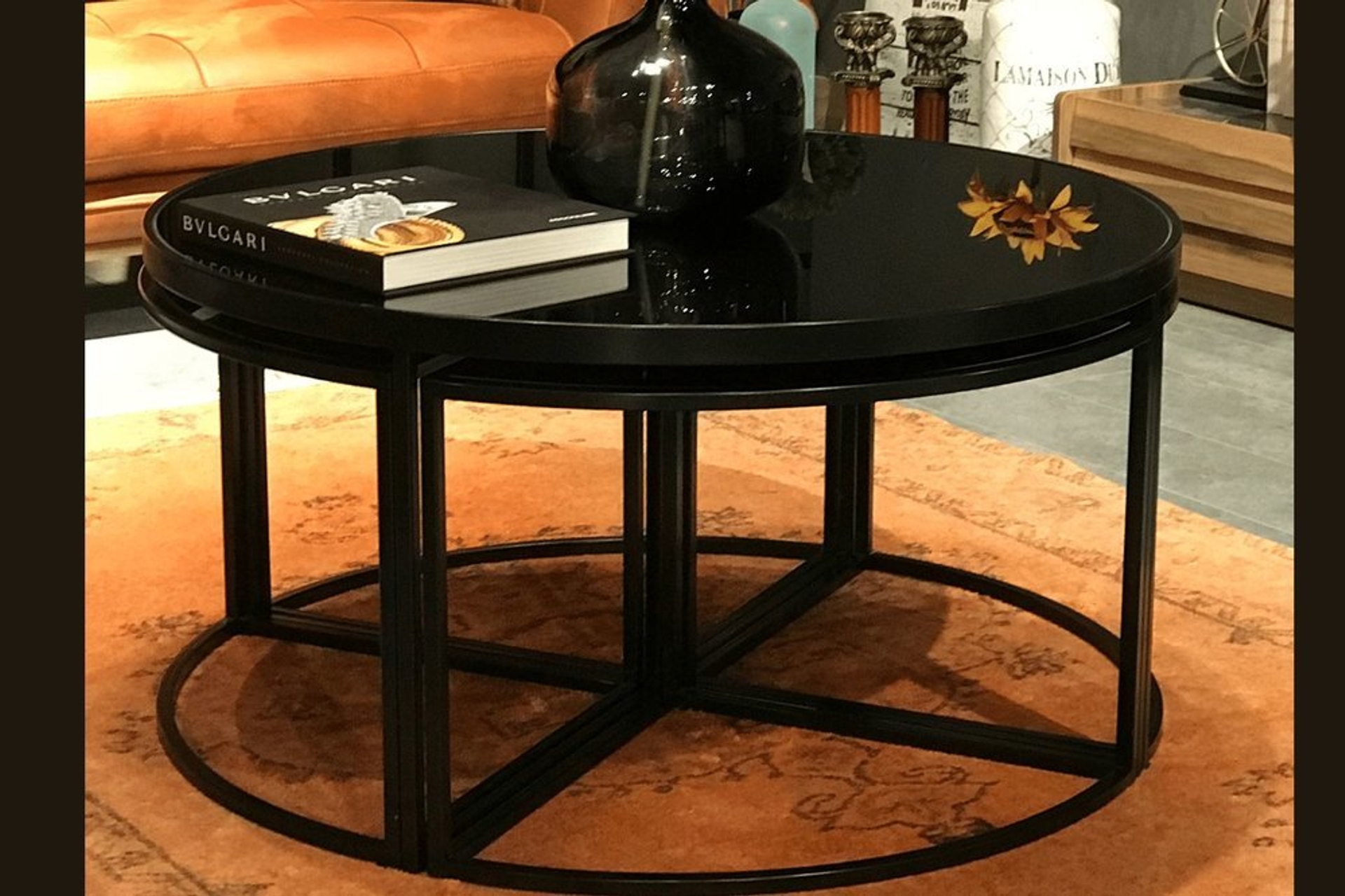 Mobievim Soso Metal Siyah Statik Firin Boyali Siyah Camli Orta Sehpa Fiyati Vivense